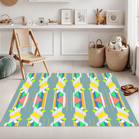 Pop Wild Geometric Colorful Abstract Area Rug (3x5) | Maximalist Eclectic Rug