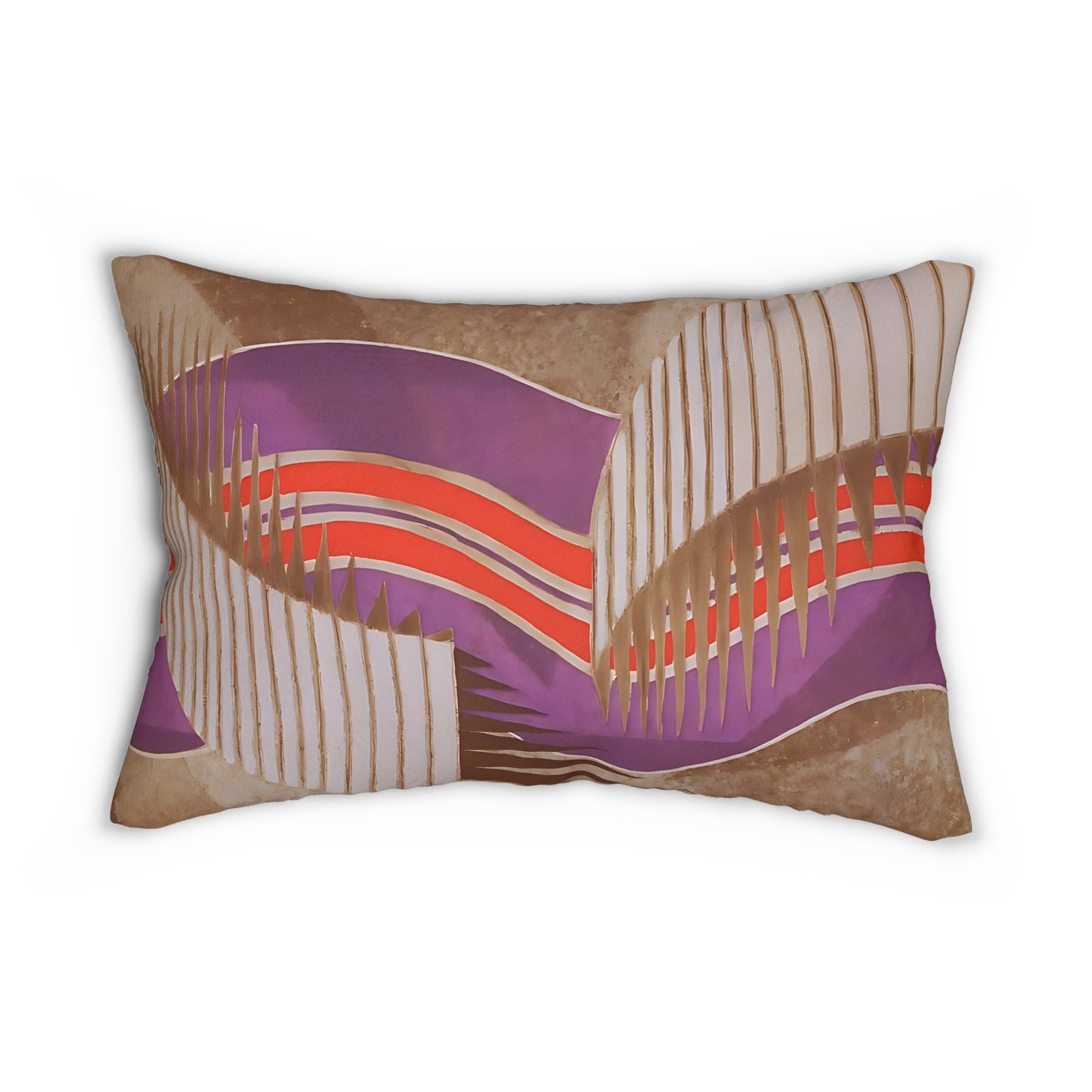 Kaleidoscope Reimagined Colorful Eclectic Lumbar Pillow | Abstract Maximalist Rectangular Cushion