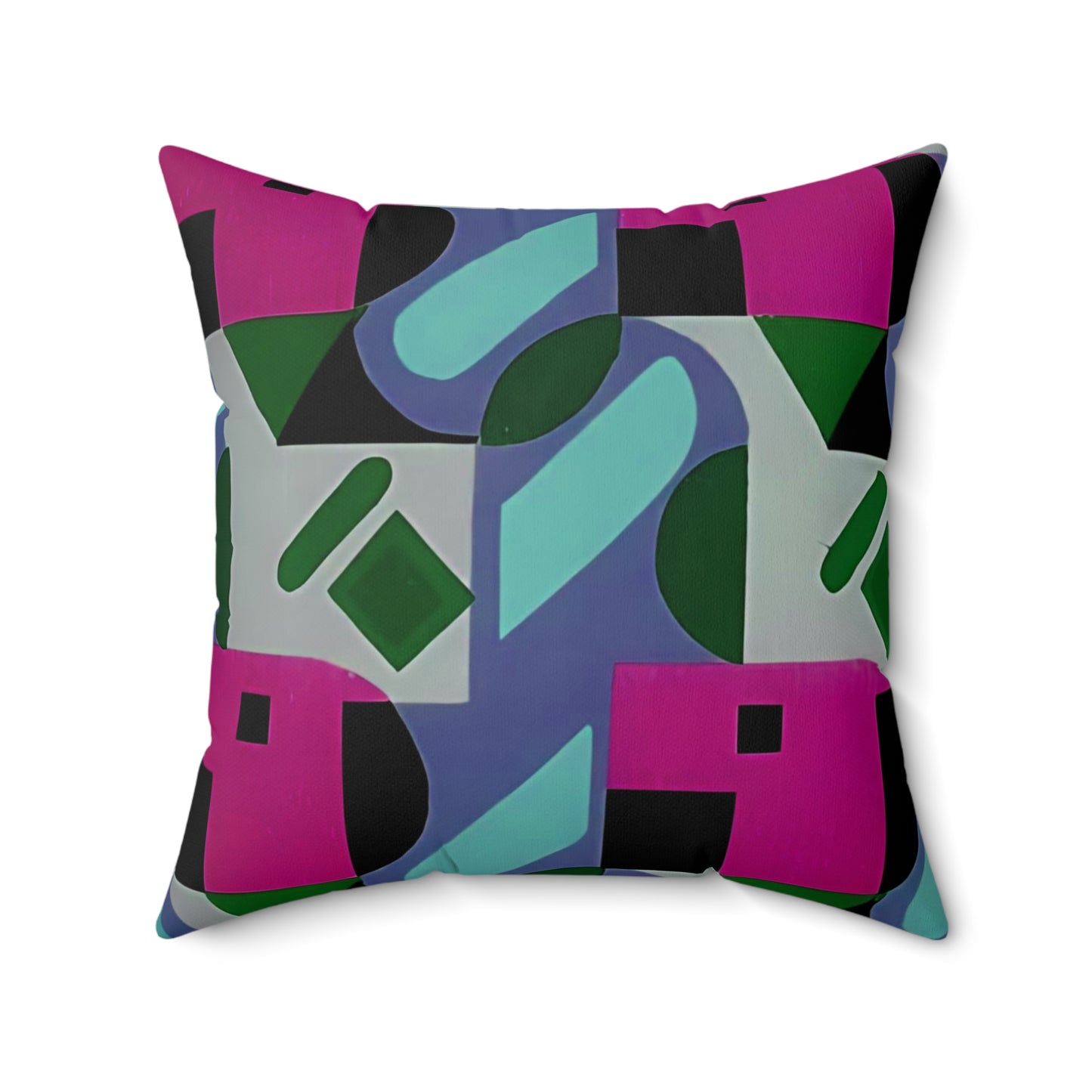 Kaleidoscope Reimagined Abstract Art Deco Throw Pillow | Colorful Eclectic Maximalist Cushion