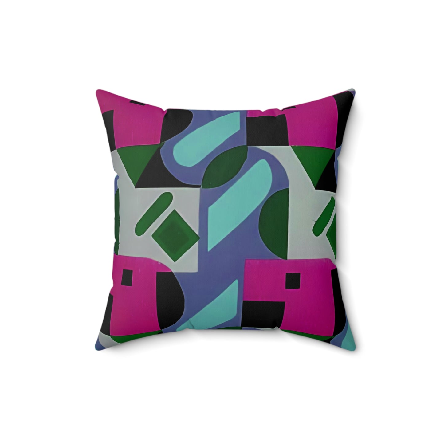 Kaleidoscope Reimagined Abstract Art Deco Throw Pillow | Colorful Eclectic Maximalist Cushion