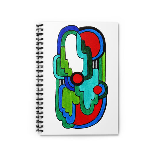 Abstract Hand Drawn Graphic Journal Colorful Pop Art Deco Spiral Notebook for Journaling Blank Page Book Ruled Line Notebook for taking Notes