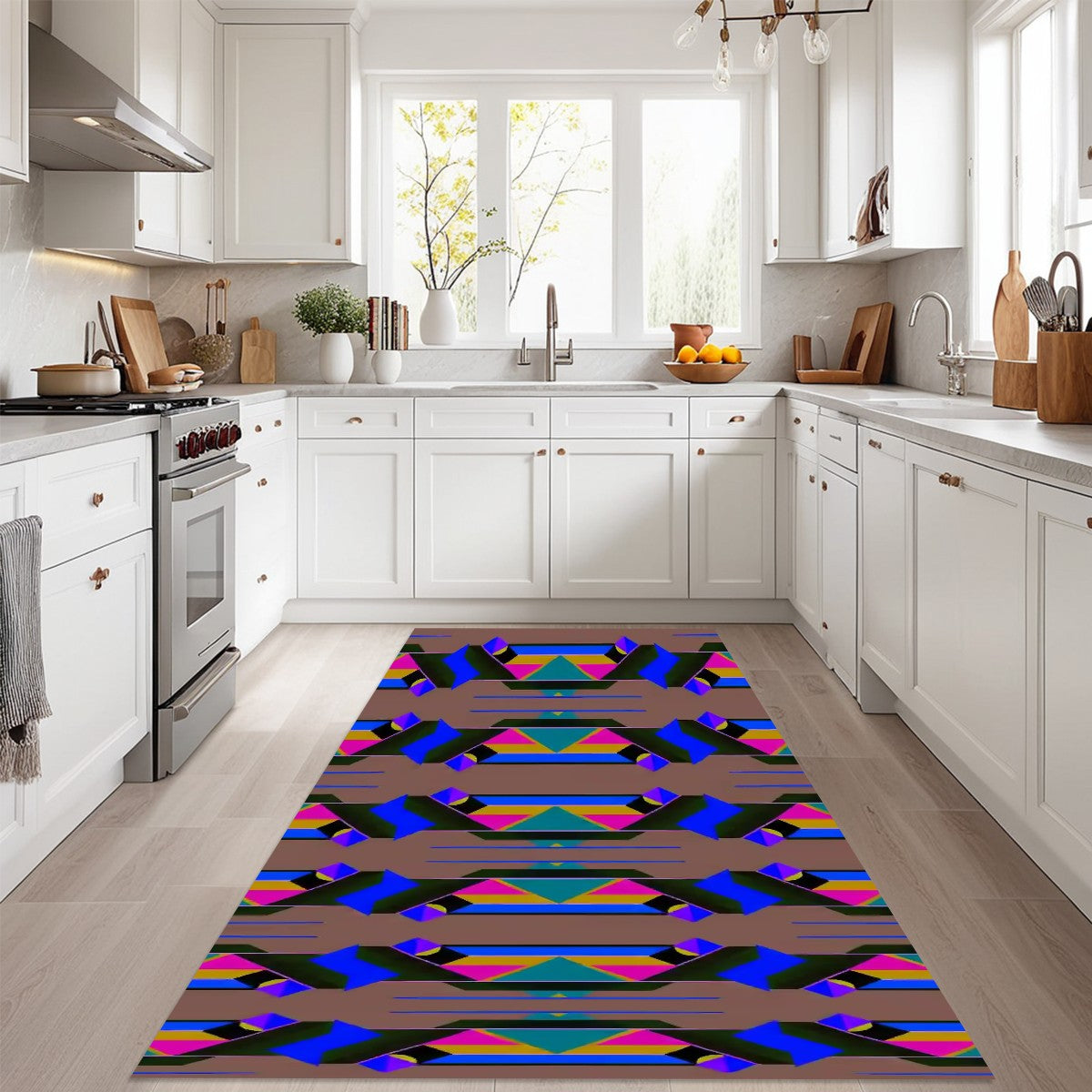 Pop Wild Geometric Colorful Abstract Area Rug (3x5) | Maximalist Eclectic Rug