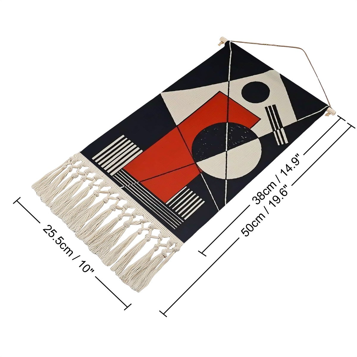 Constructivist Mirage Wall Hanging | Modernist Abstract Cotton Linen Tapestry