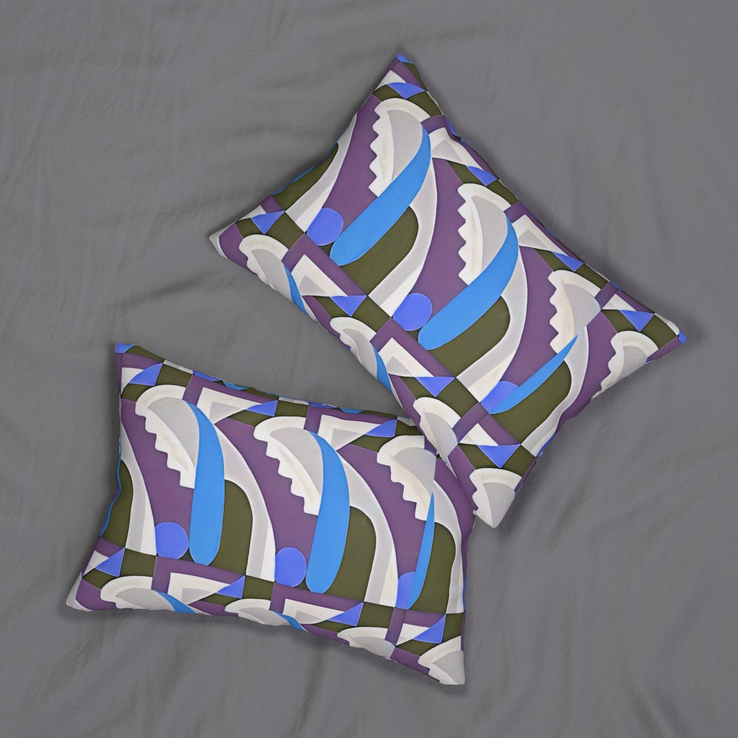 Kaleidoscope Reimagined Colorful Lumbar Pillow | Abstract Maximalist Rectangular Cushion