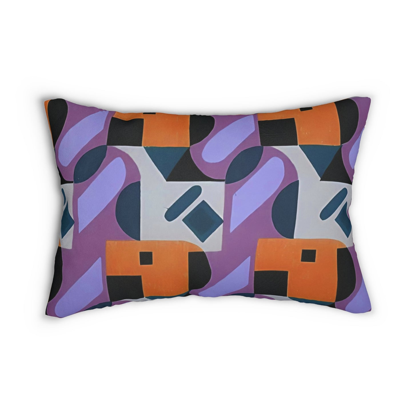 Kaleidoscope Reimagined Colorful Eclectic Lumbar Pillow | Abstract Maximalist Rectangular Cushion