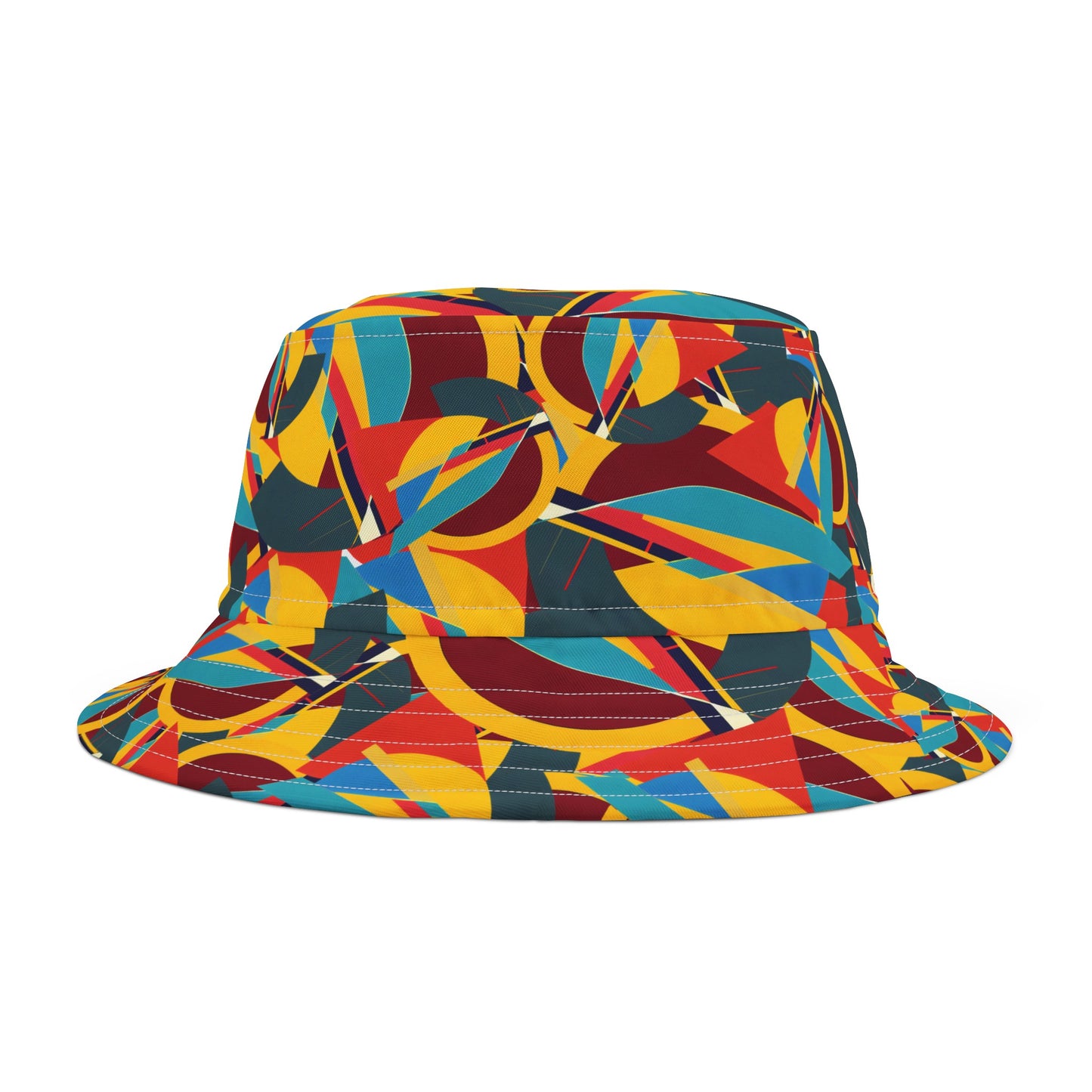 Bucket Hat Abstract All Over Print Hat Maximalist Design Bucket Hat Colorful Geometric Bold Hat Pop Art Deco Hat Modern All-Over Print