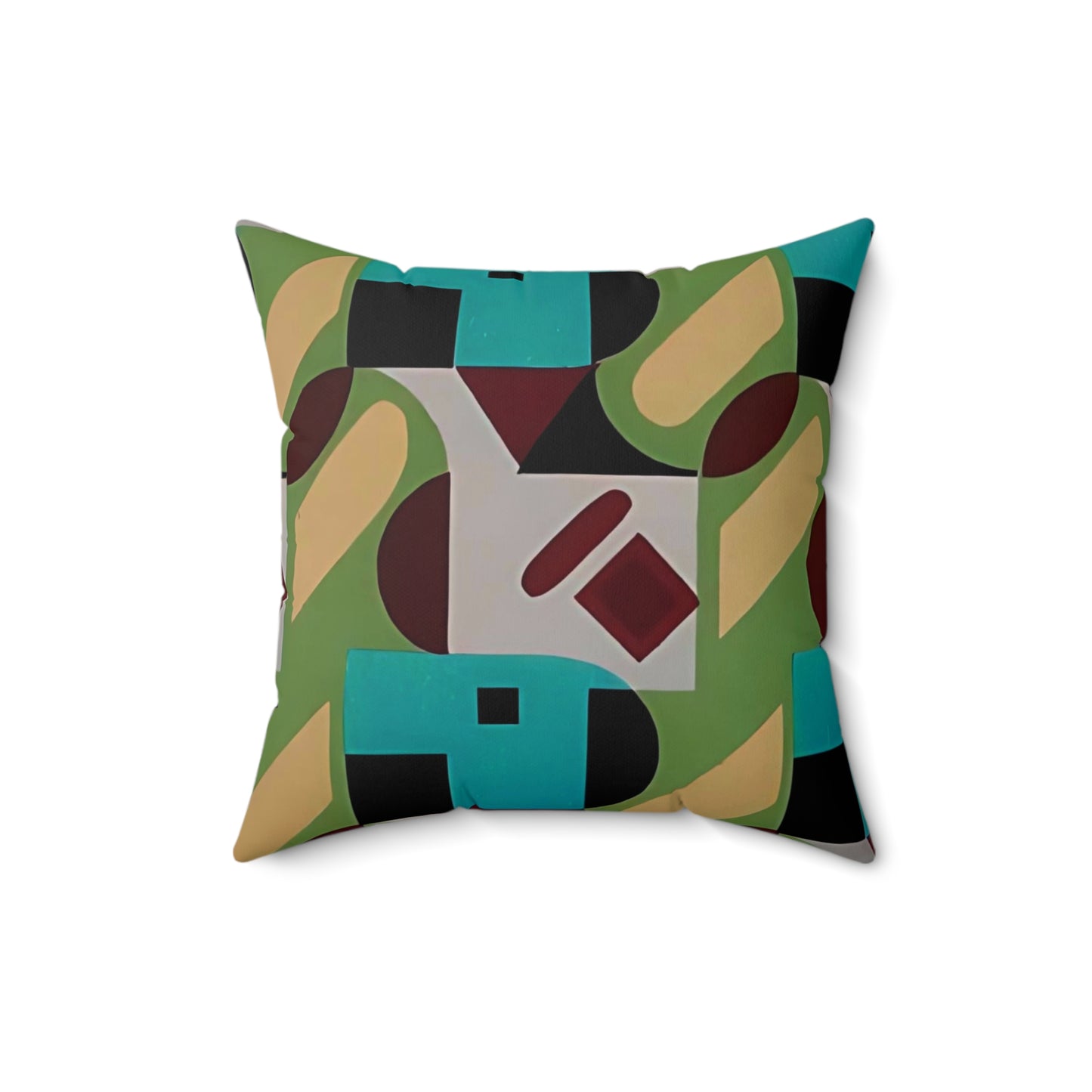 Kaleidoscope Reimagined Abstract Art Deco Throw Pillow | Colorful Eclectic Maximalist Cushion