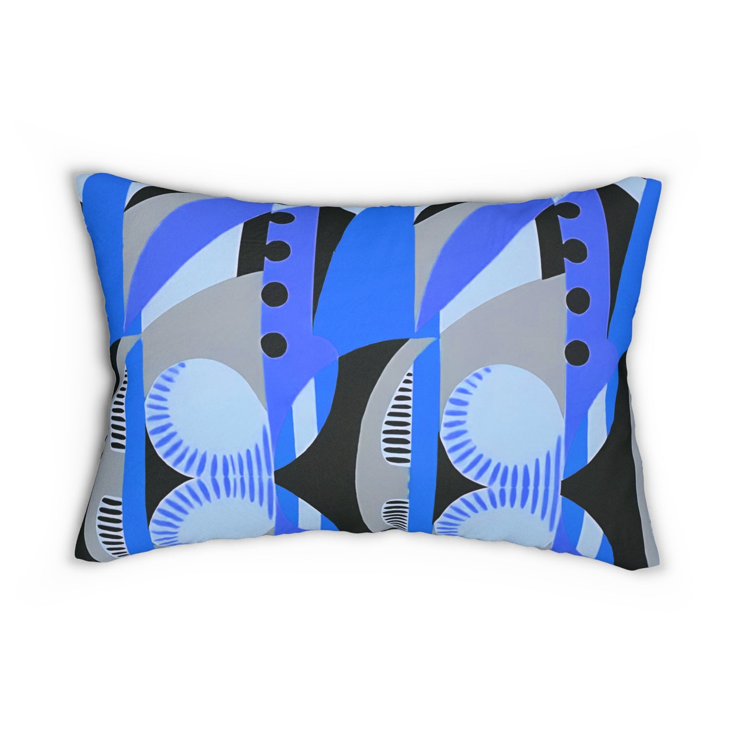 Kaleidoscope Reimagined Colorful Lumbar Pillow | Abstract Maximalist Rectangular Cushion