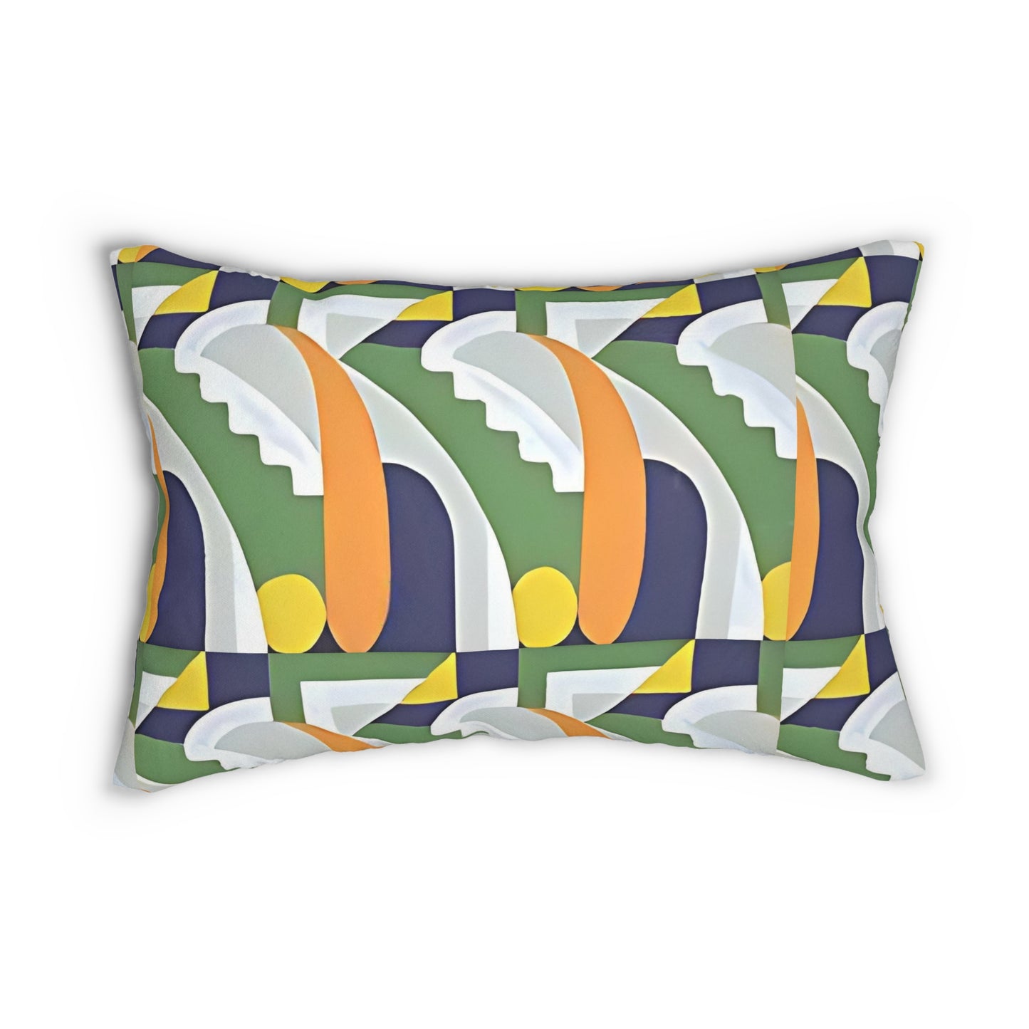 Kaleidoscope Reimagined Colorful Lumbar Pillow | Abstract Maximalist Rectangular Cushion