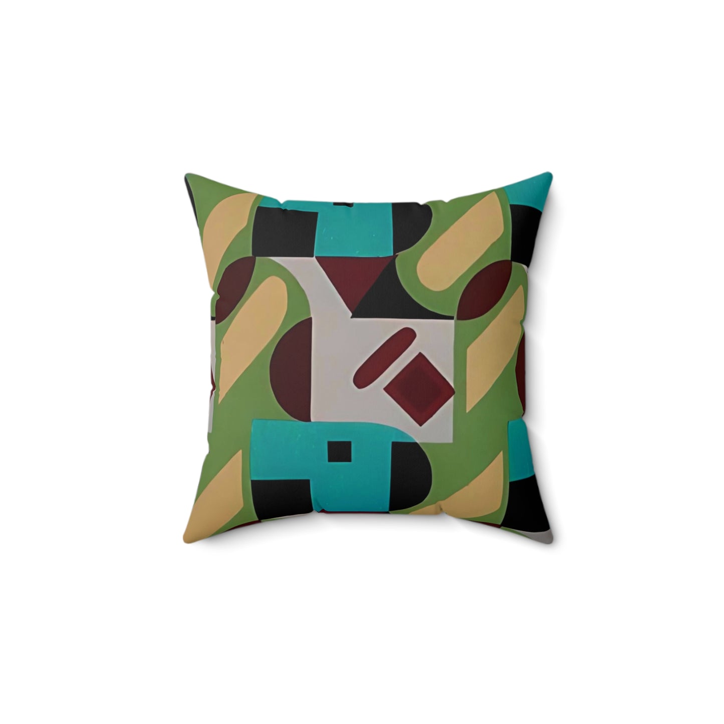 Kaleidoscope Reimagined Abstract Art Deco Throw Pillow | Colorful Eclectic Maximalist Cushion