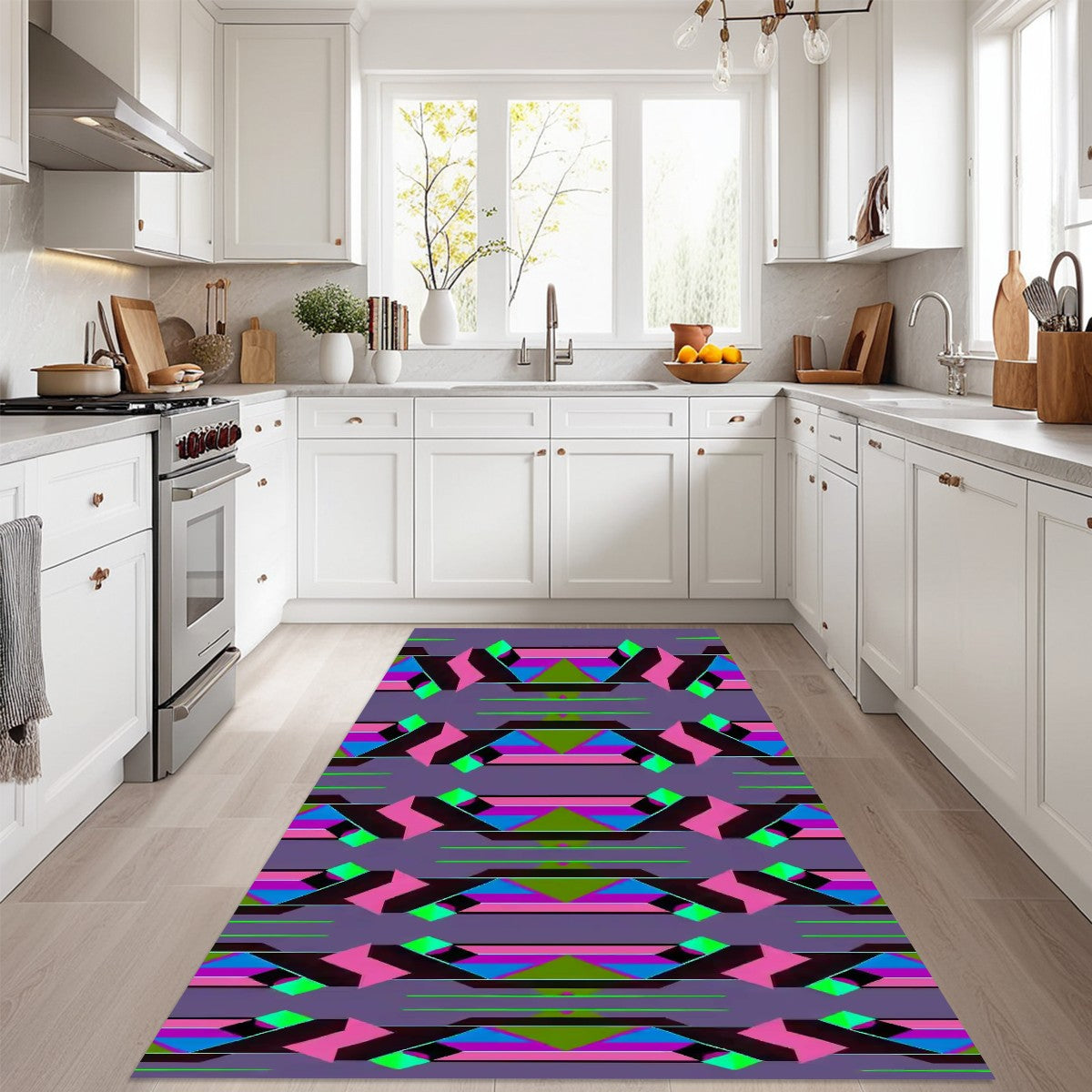 Pop Wild Geometric Colorful Abstract Area Rug (3x5) | Maximalist Eclectic Rug