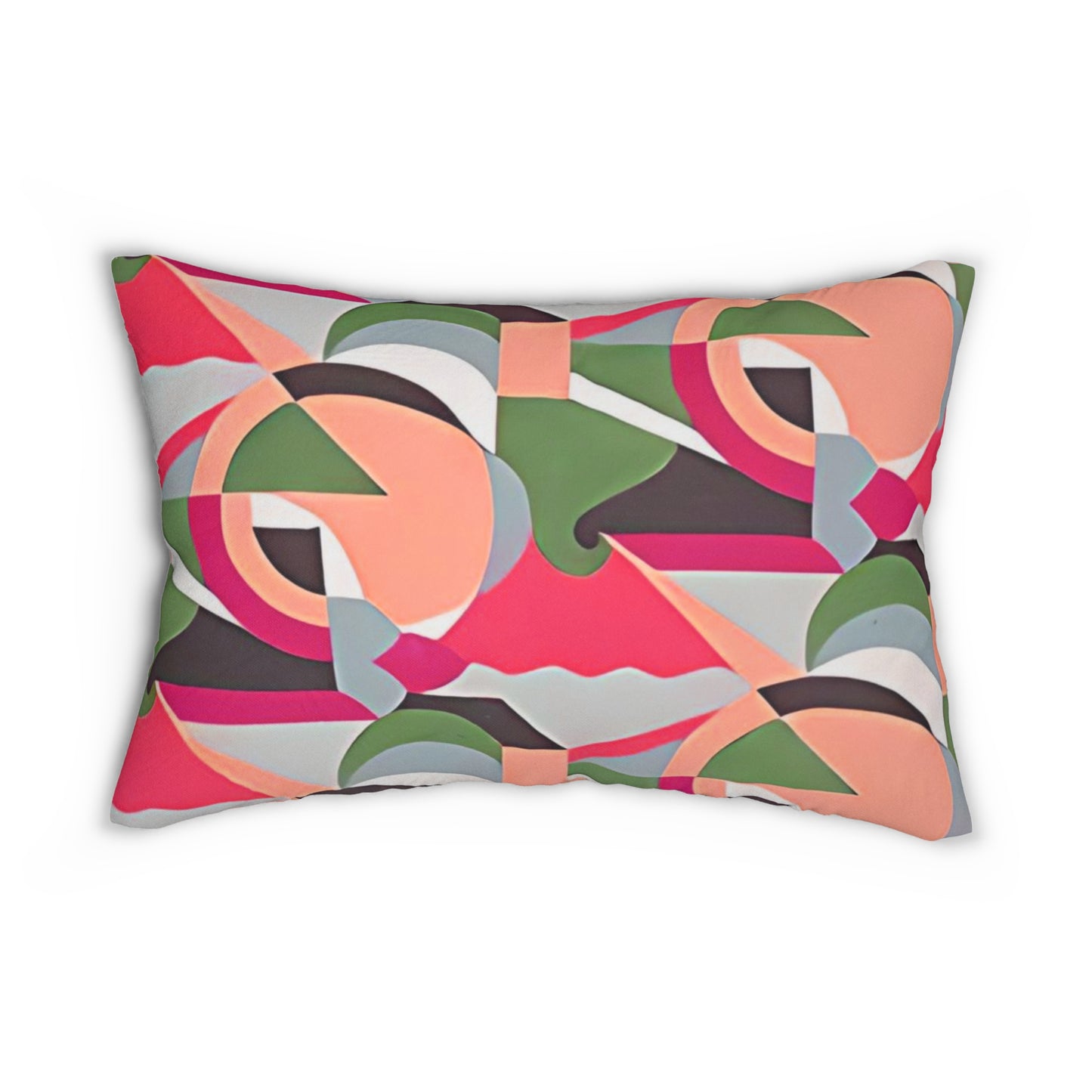 Kaleidoscope Reimagined Colorful Lumbar Pillow | Abstract Maximalist Rectangular Cushion