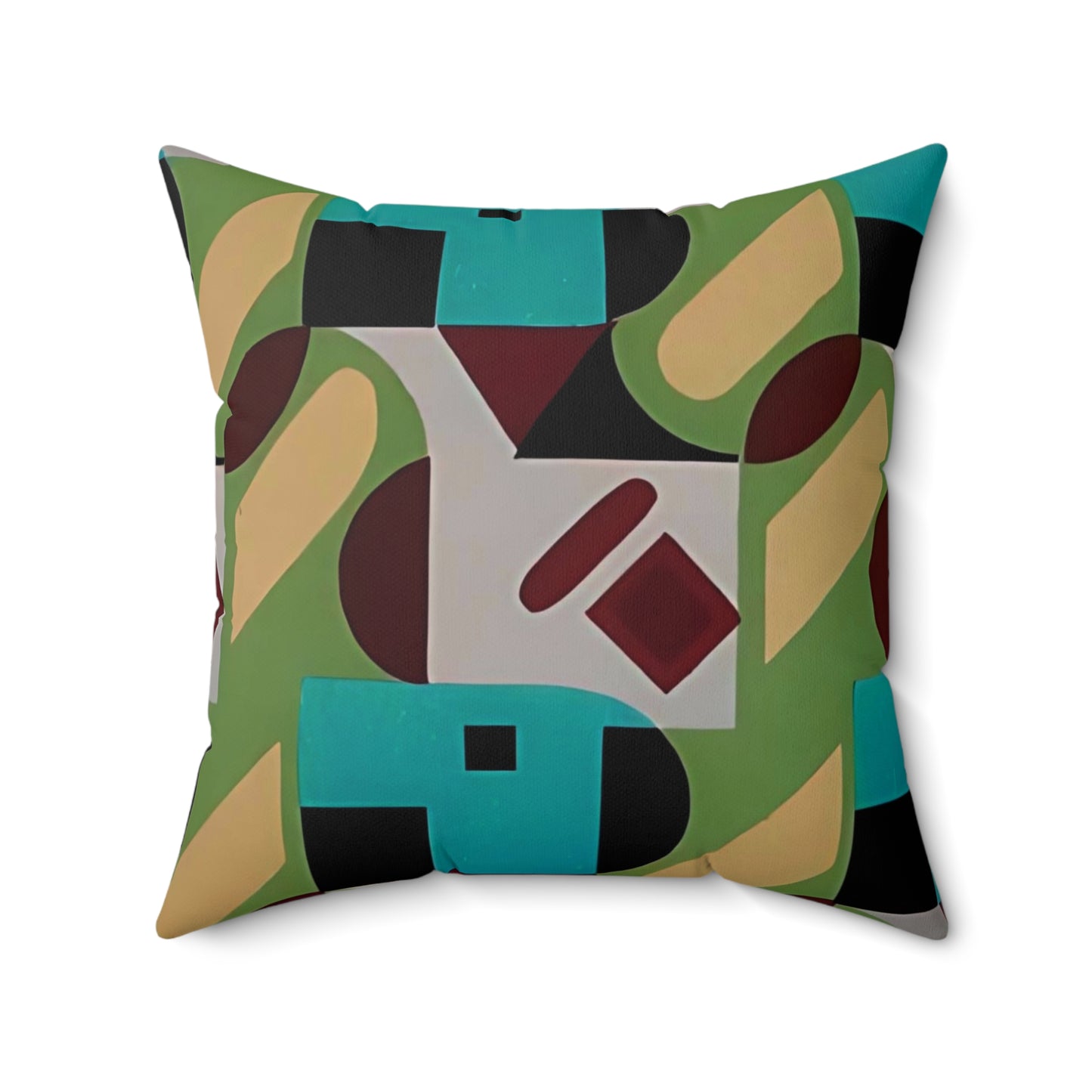 Kaleidoscope Reimagined Abstract Art Deco Throw Pillow | Colorful Eclectic Maximalist Cushion