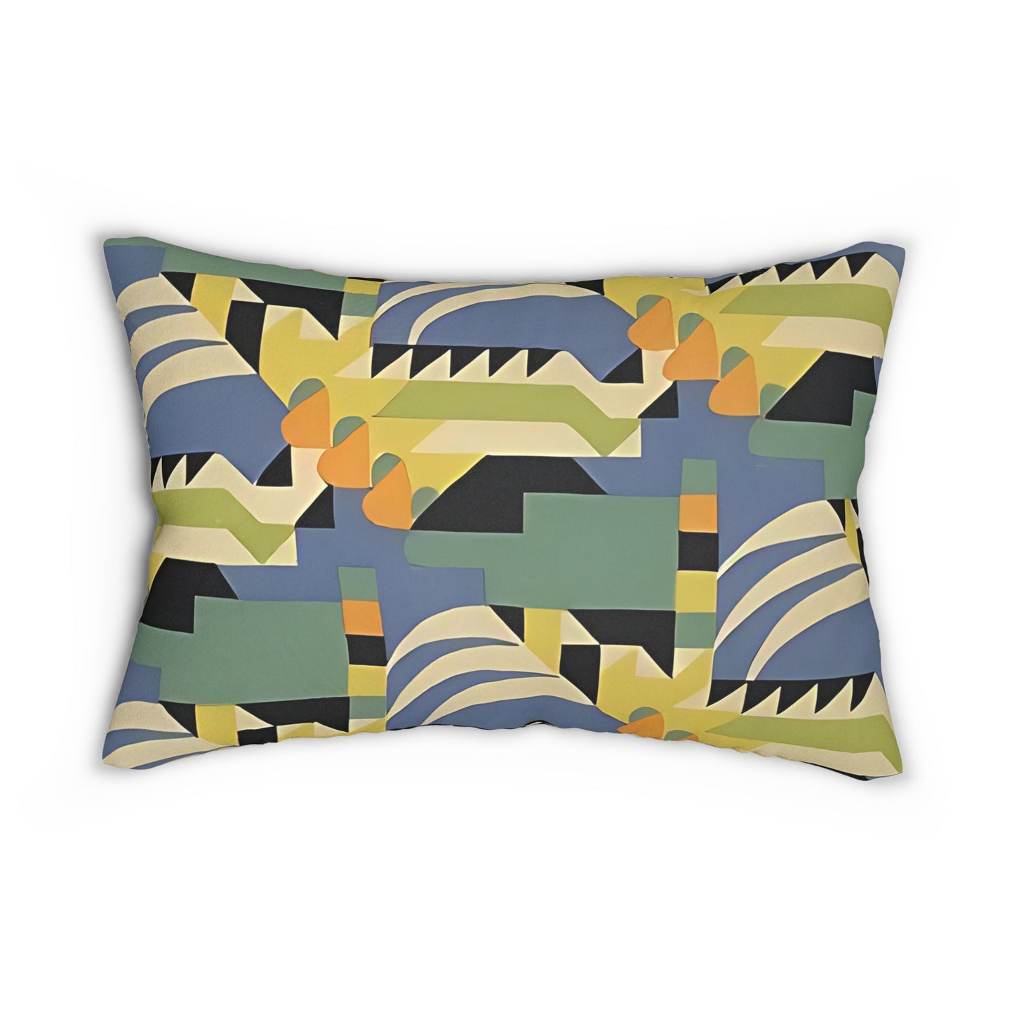 Kaleidoscope Reimagined Colorful Eclectic Lumbar Pillow | Abstract Maximalist Rectangular Cushion