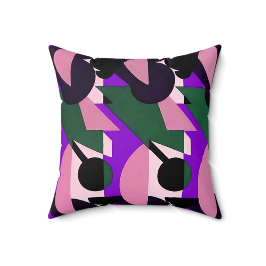 Kaleidoscope Reimagined Abstract Art Deco Throw Pillow | Colorful Eclectic Maximalist Cushion