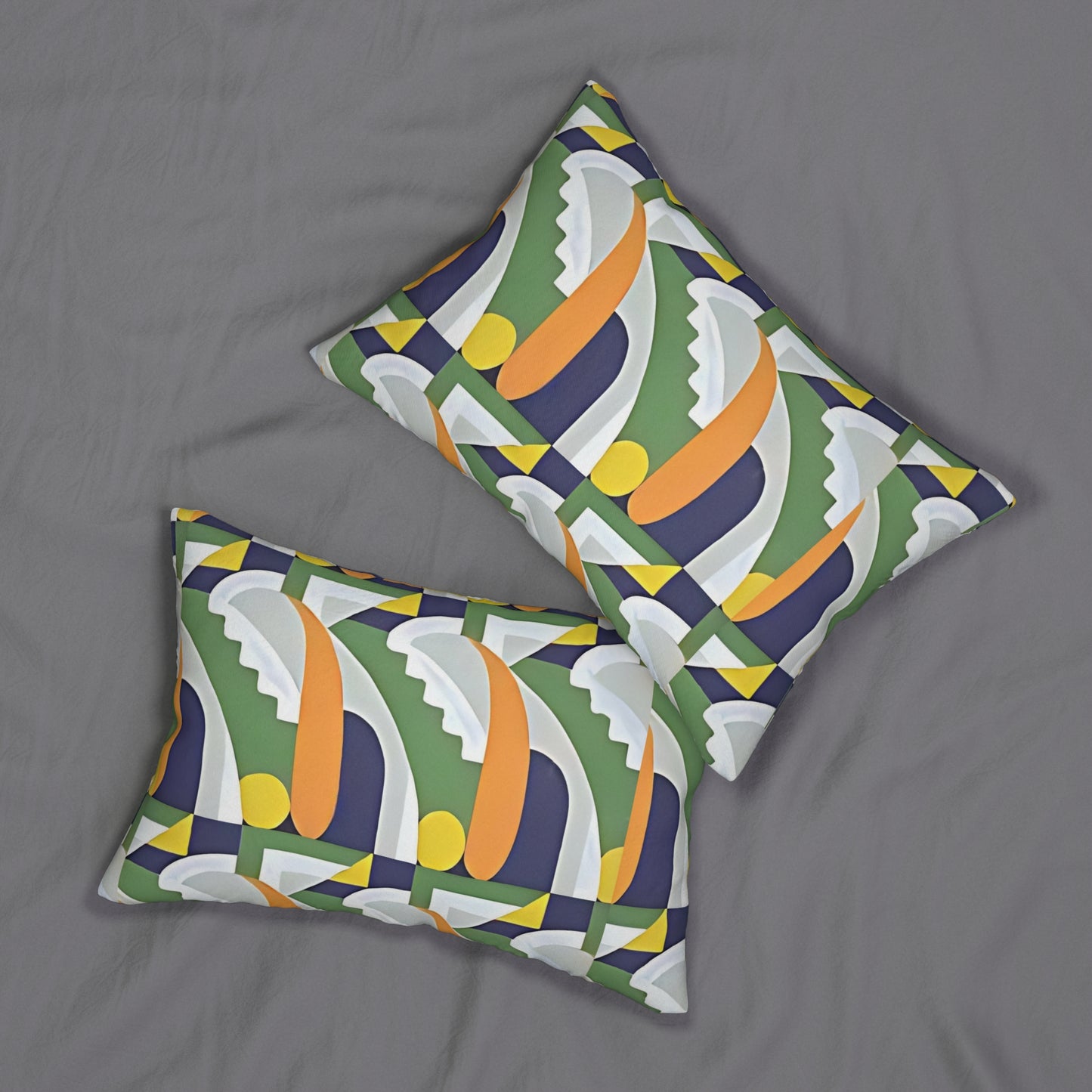 Kaleidoscope Reimagined Colorful Lumbar Pillow | Abstract Maximalist Rectangular Cushion