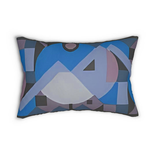 Kaleidoscope Reimagined Colorful Eclectic Lumbar Pillow | Abstract Maximalist Rectangular Cushion