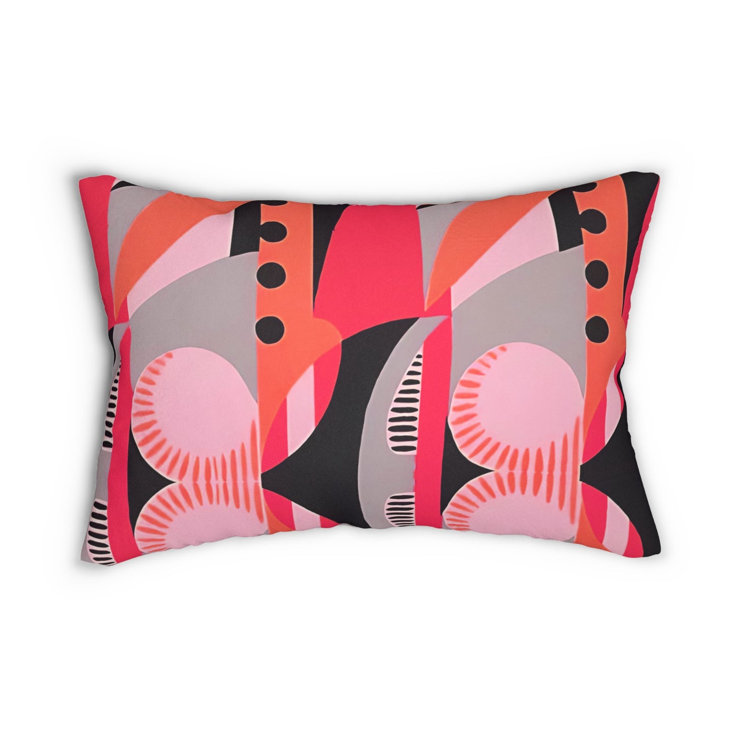 Kaleidoscope Reimagined Colorful Lumbar Pillow | Abstract Maximalist Rectangular Cushion