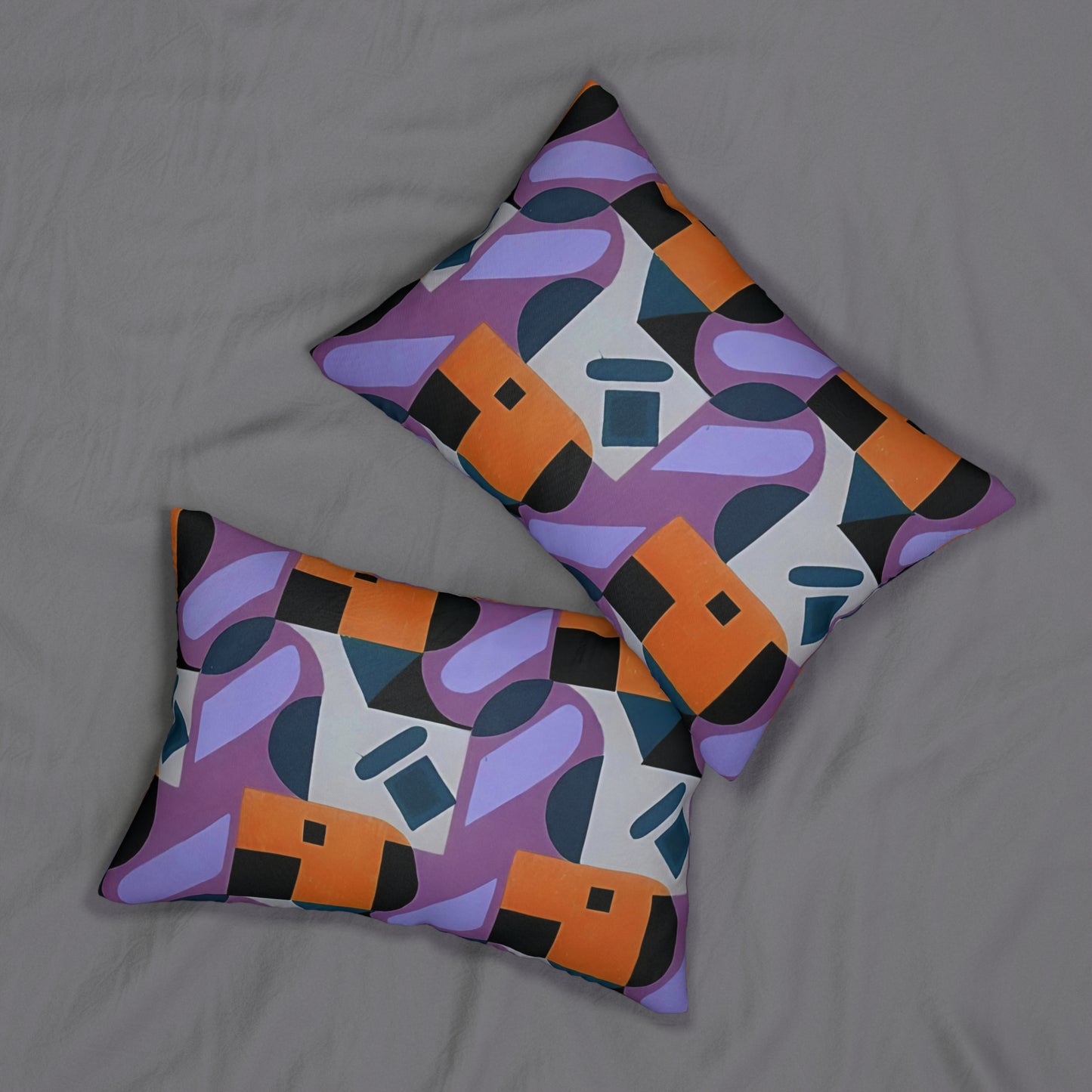 Kaleidoscope Reimagined Colorful Eclectic Lumbar Pillow | Abstract Maximalist Rectangular Cushion