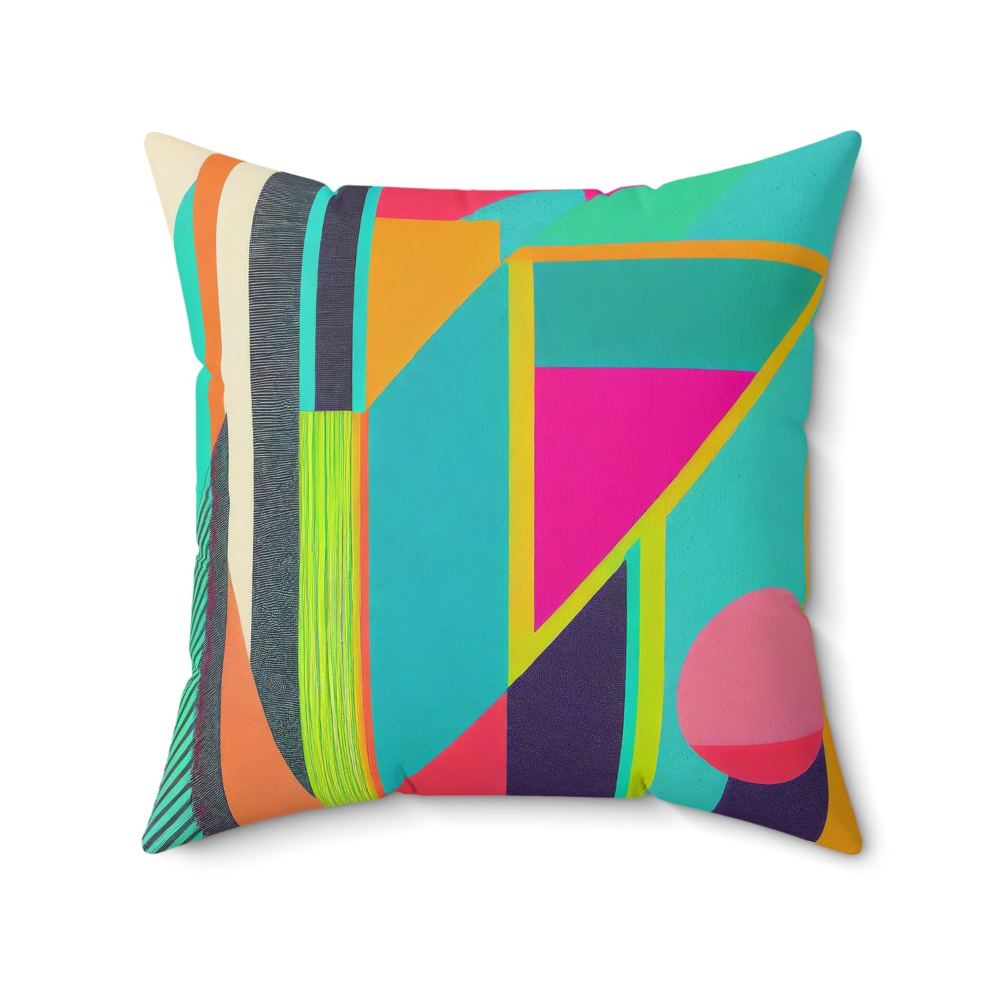 Abstract Pop Art Deco Colorful  Square Pillow