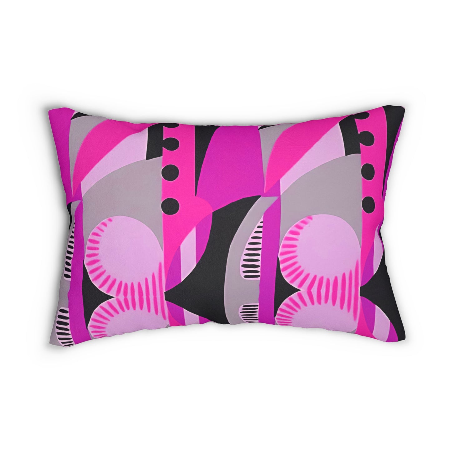 Kaleidoscope Reimagined Colorful Lumbar Pillow | Abstract Maximalist Rectangular Cushion