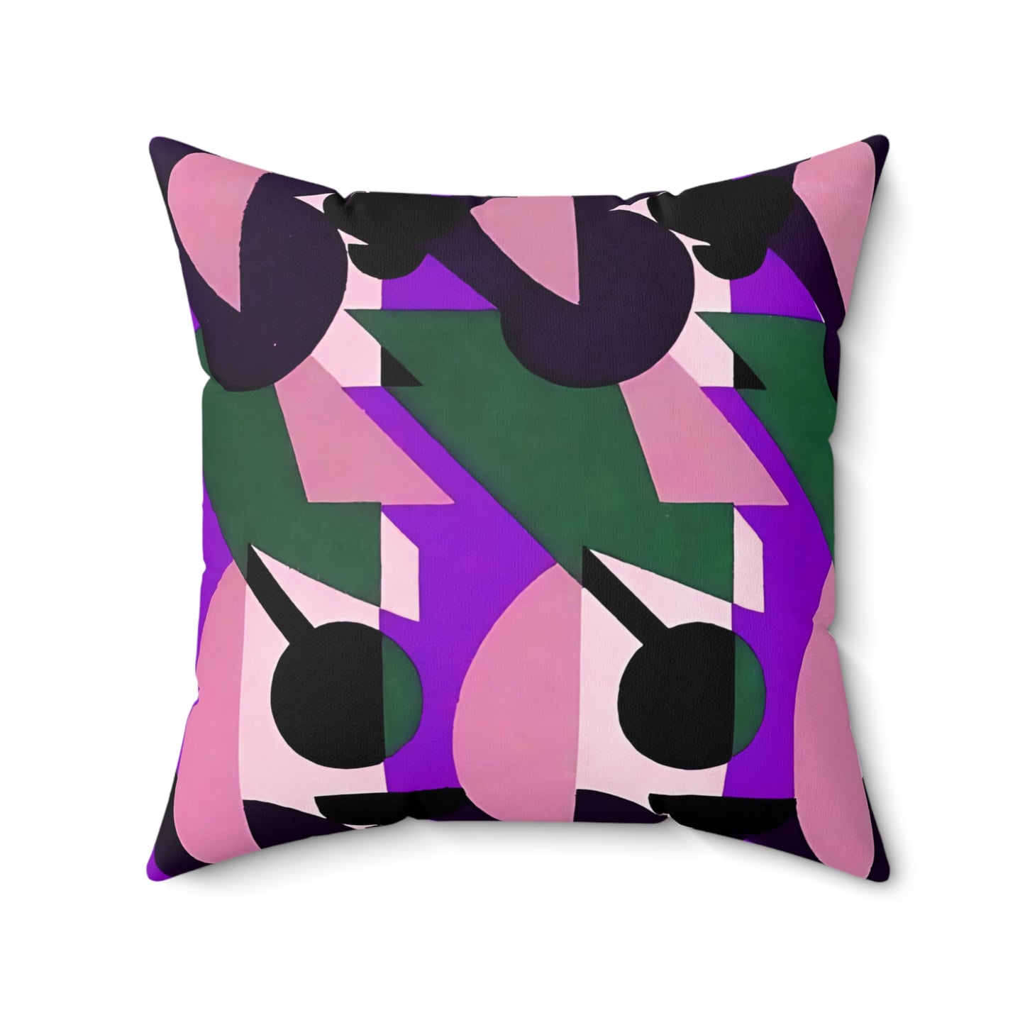 Kaleidoscope Reimagined Abstract Art Deco Throw Pillow | Colorful Eclectic Maximalist Cushion