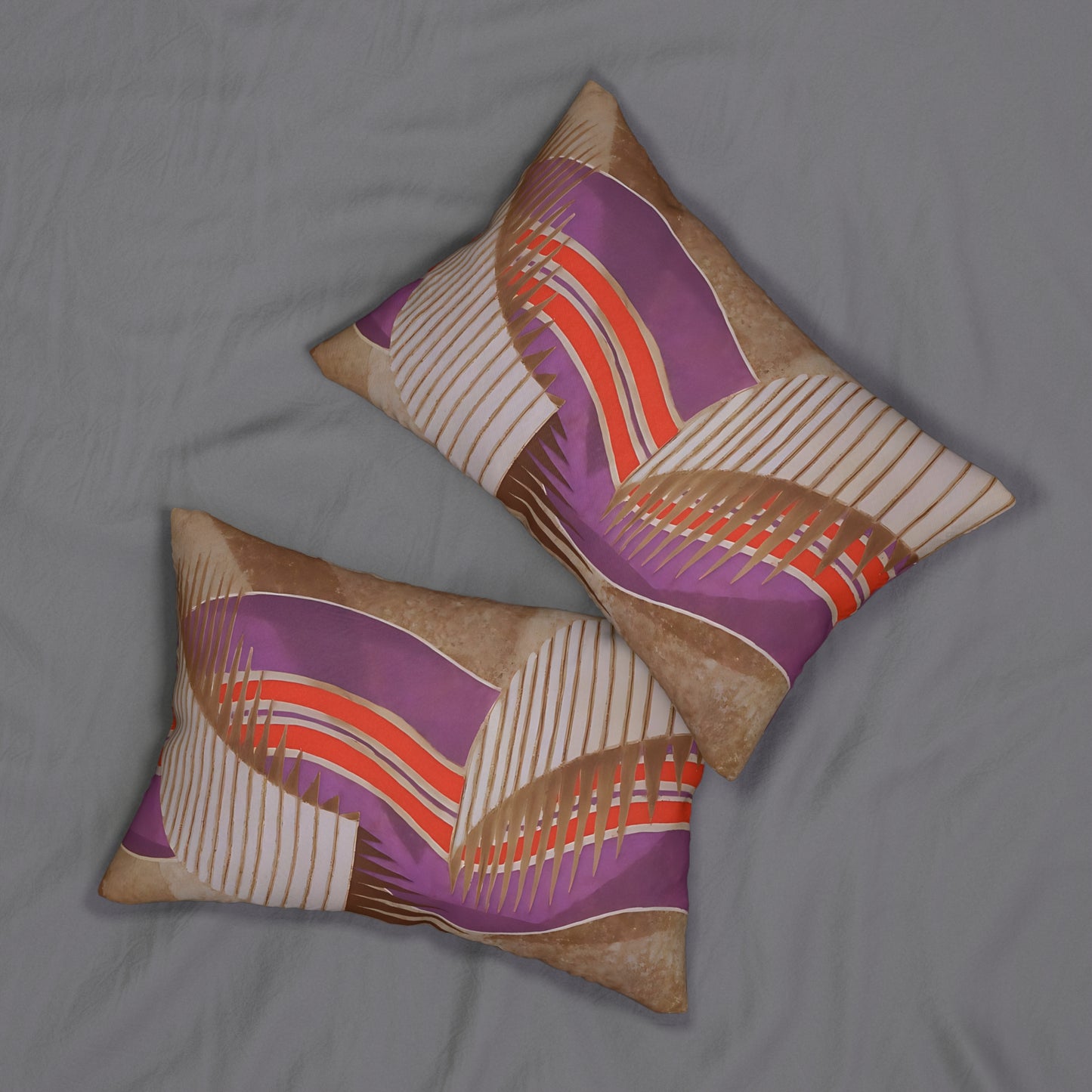 Kaleidoscope Reimagined Colorful Eclectic Lumbar Pillow | Abstract Maximalist Rectangular Cushion