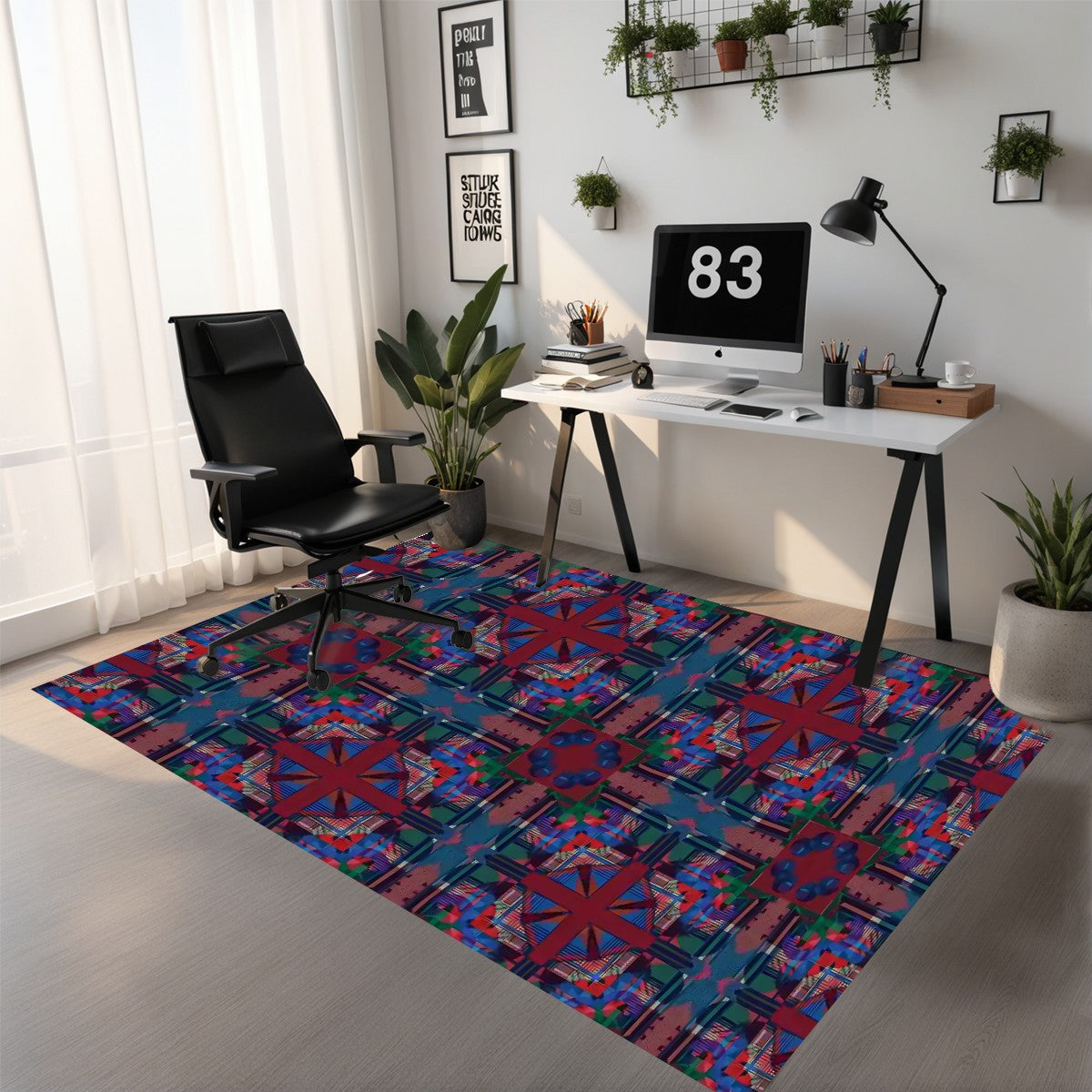 Pop Wild Geometric Colorful Abstract Area Rug (3x5) - Boho Eclectic Rug