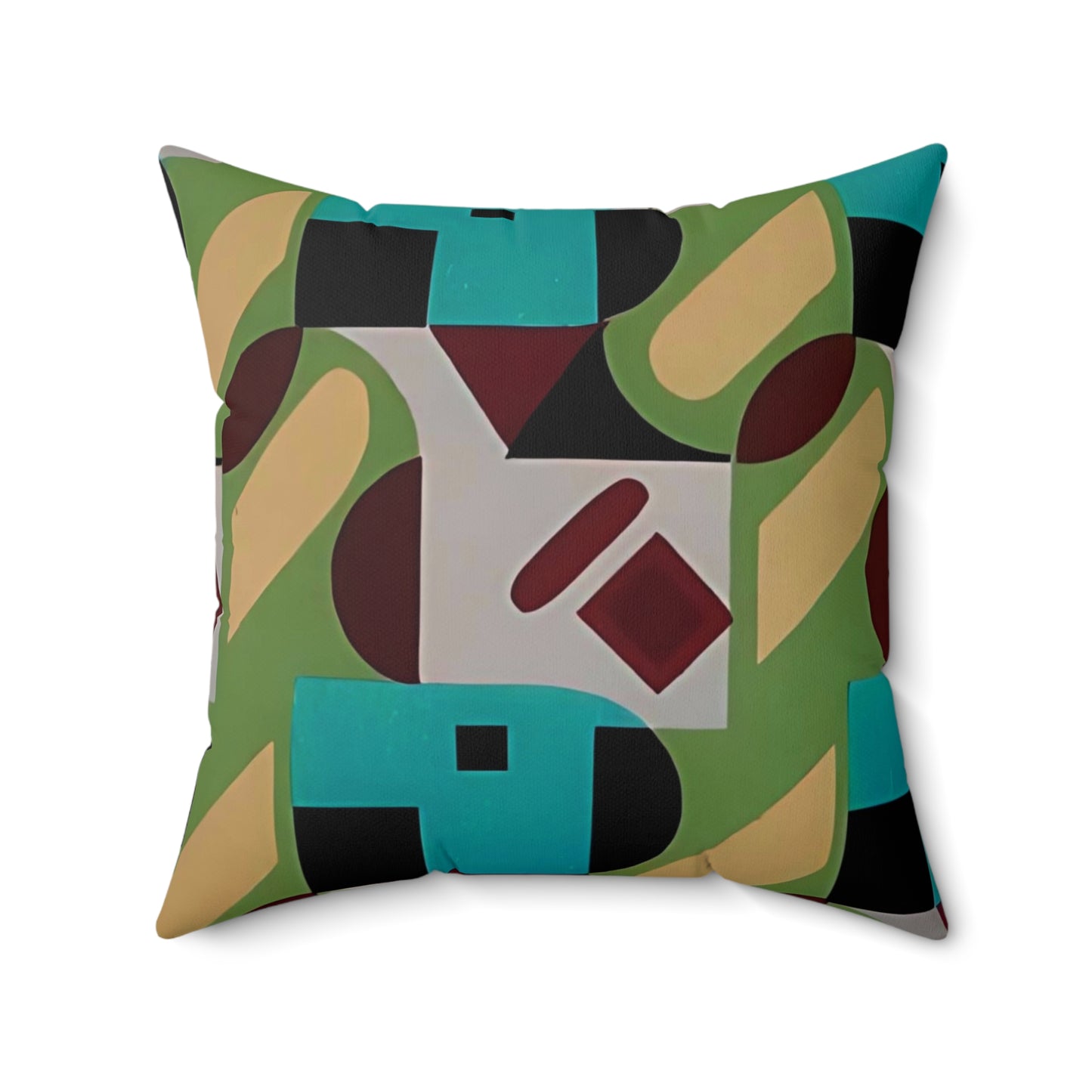 Kaleidoscope Reimagined Abstract Art Deco Throw Pillow | Colorful Eclectic Maximalist Cushion