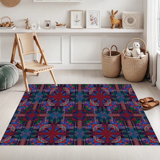 Pop Wild Geometric Colorful Abstract Area Rug (3x5) - Boho Eclectic Rug