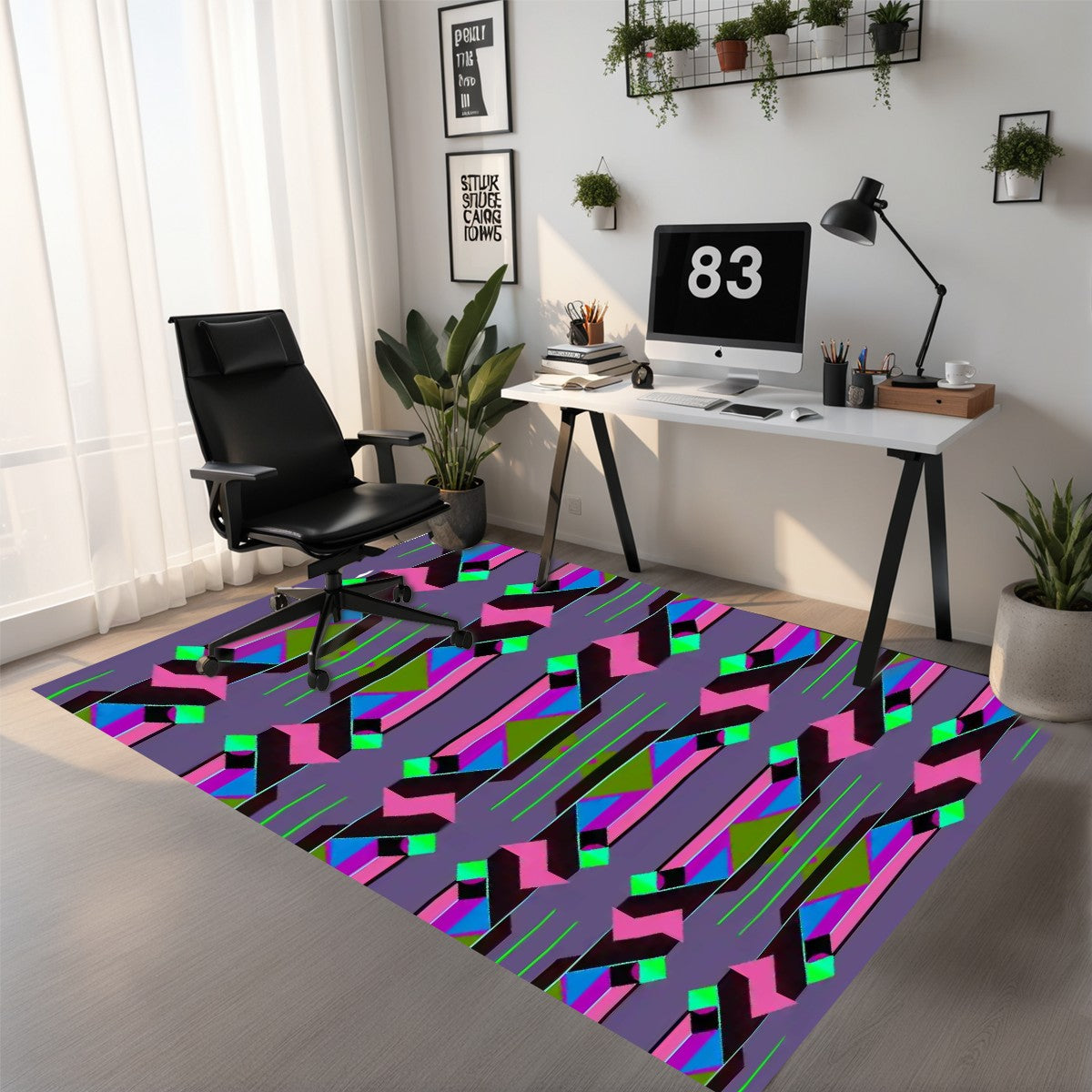 Pop Wild Geometric Colorful Abstract Area Rug (3x5) | Maximalist Eclectic Rug