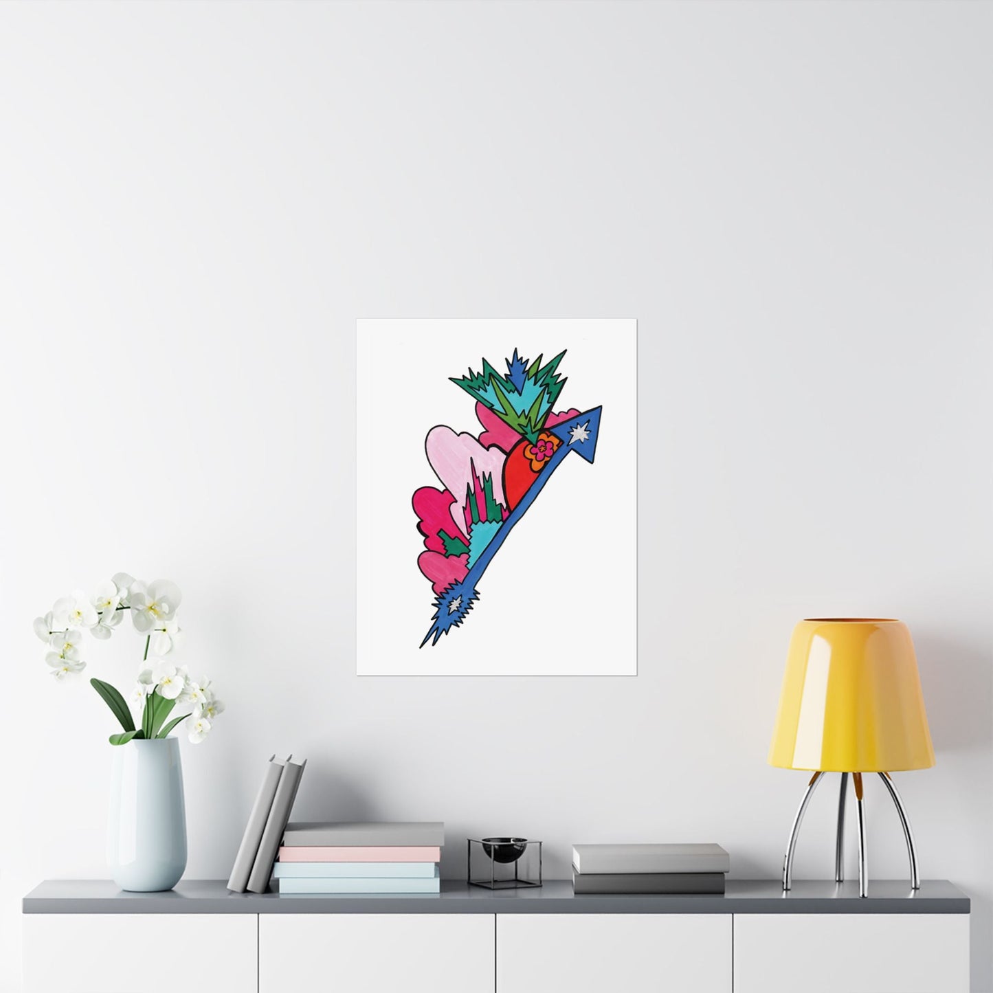 Abstract Geometric Art Arrow Hand Drawn Poster - POP DECO