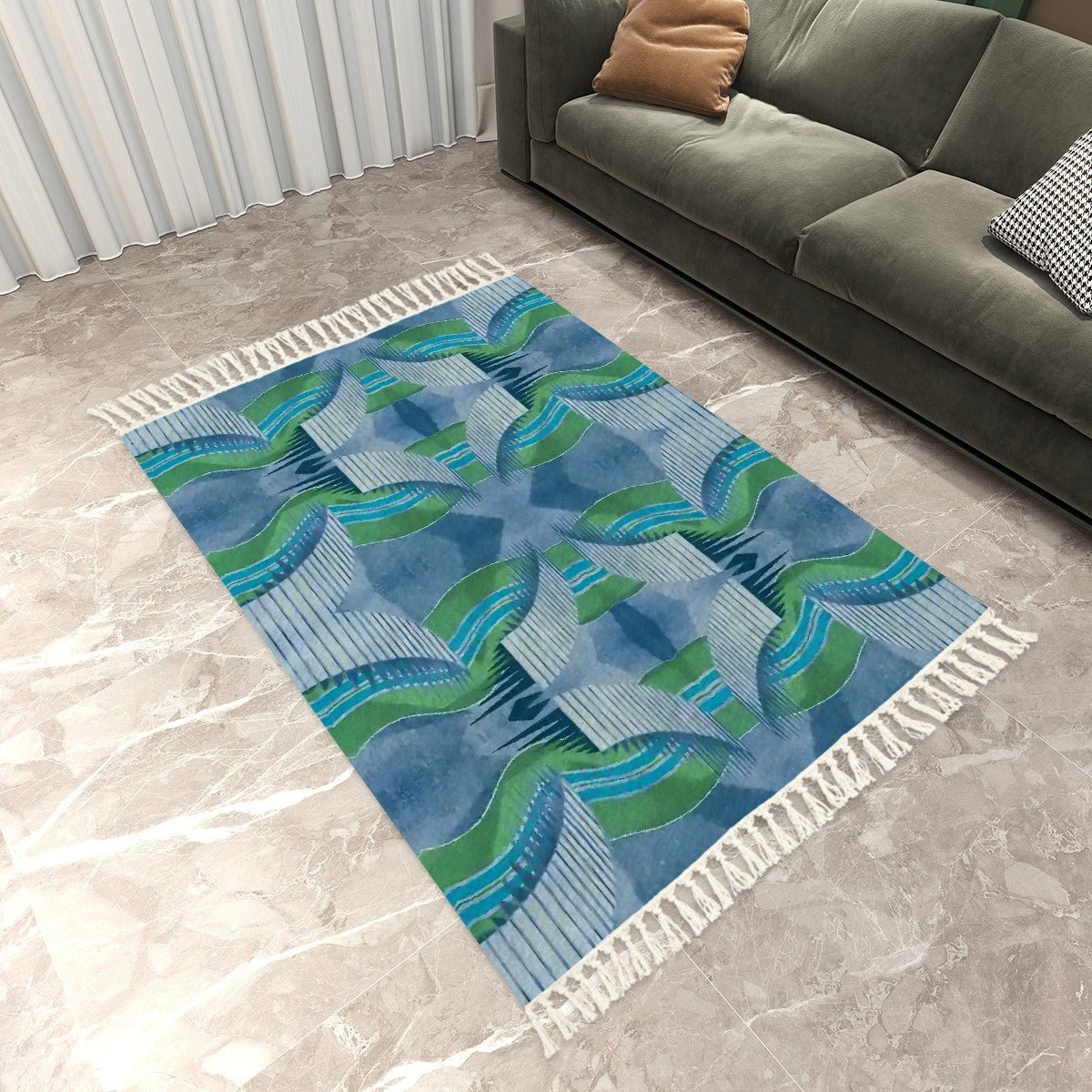 Area Rug with Tassels (8:5) - POP DECO