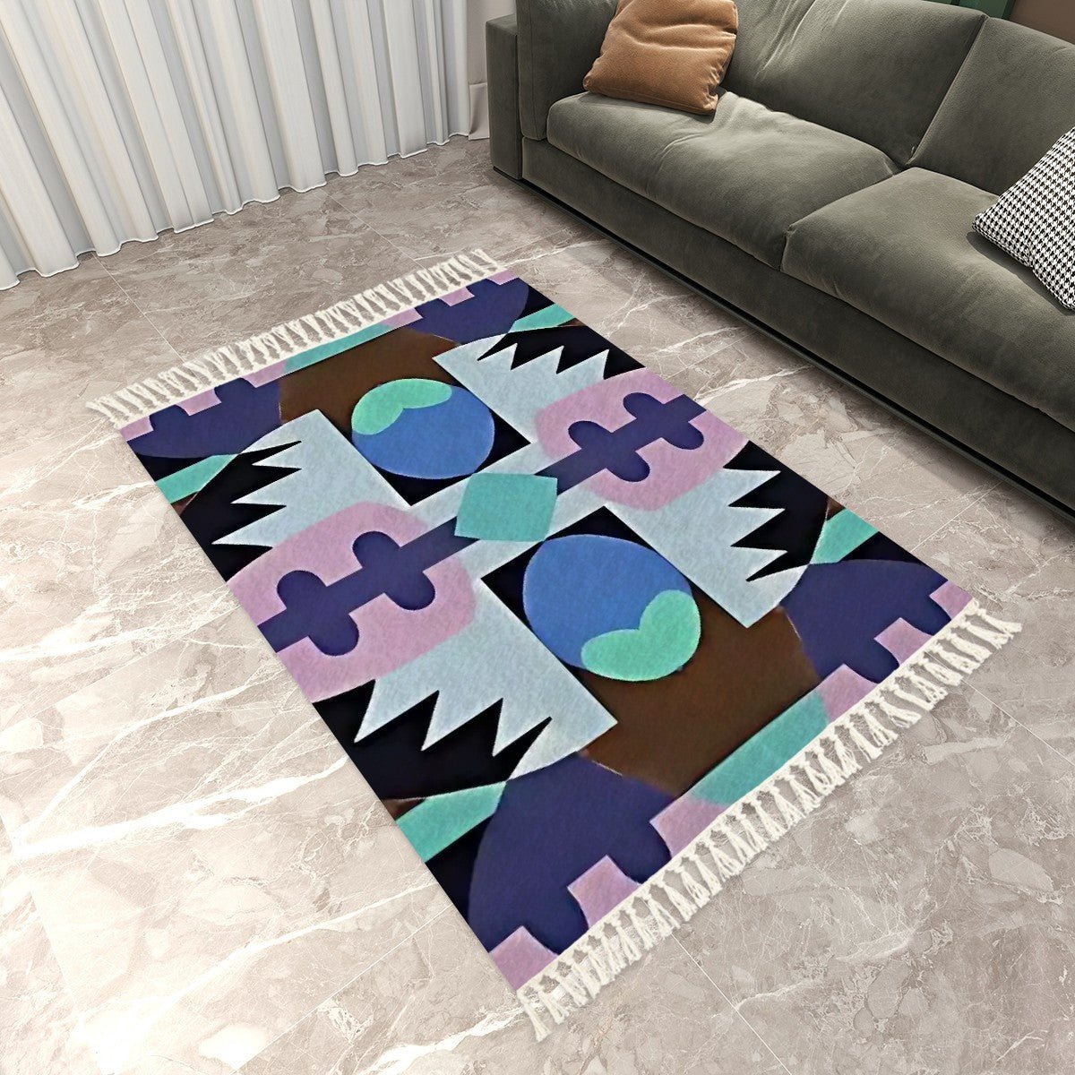 Area Rug with Tassels (8:5) - POP DECO