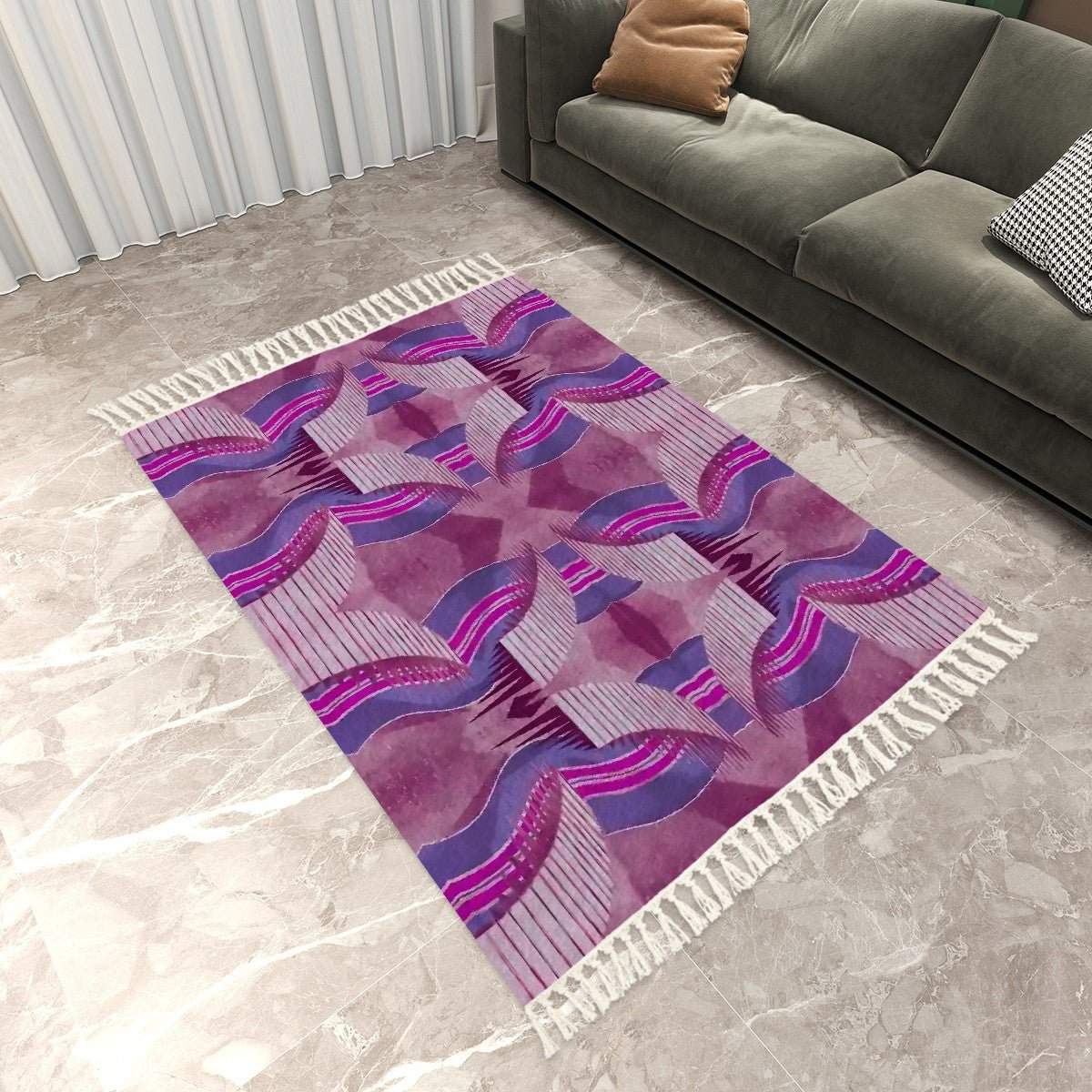 Area Rug with Tassels (8:5) - POP DECO