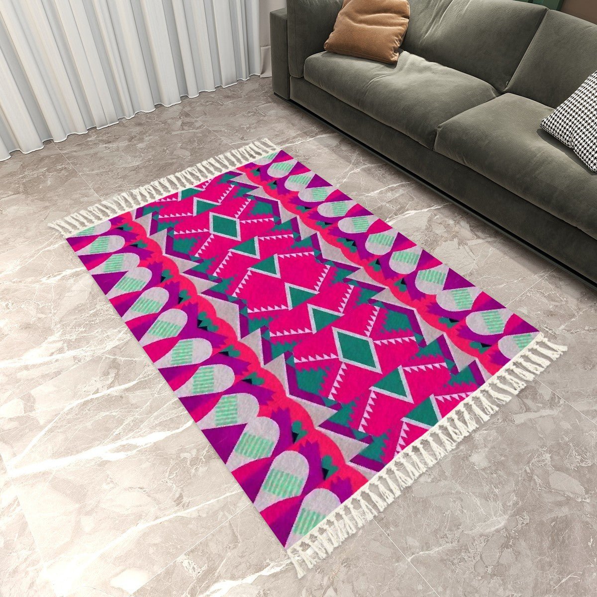 Area Rug with Tassels (8:5) - POP DECO