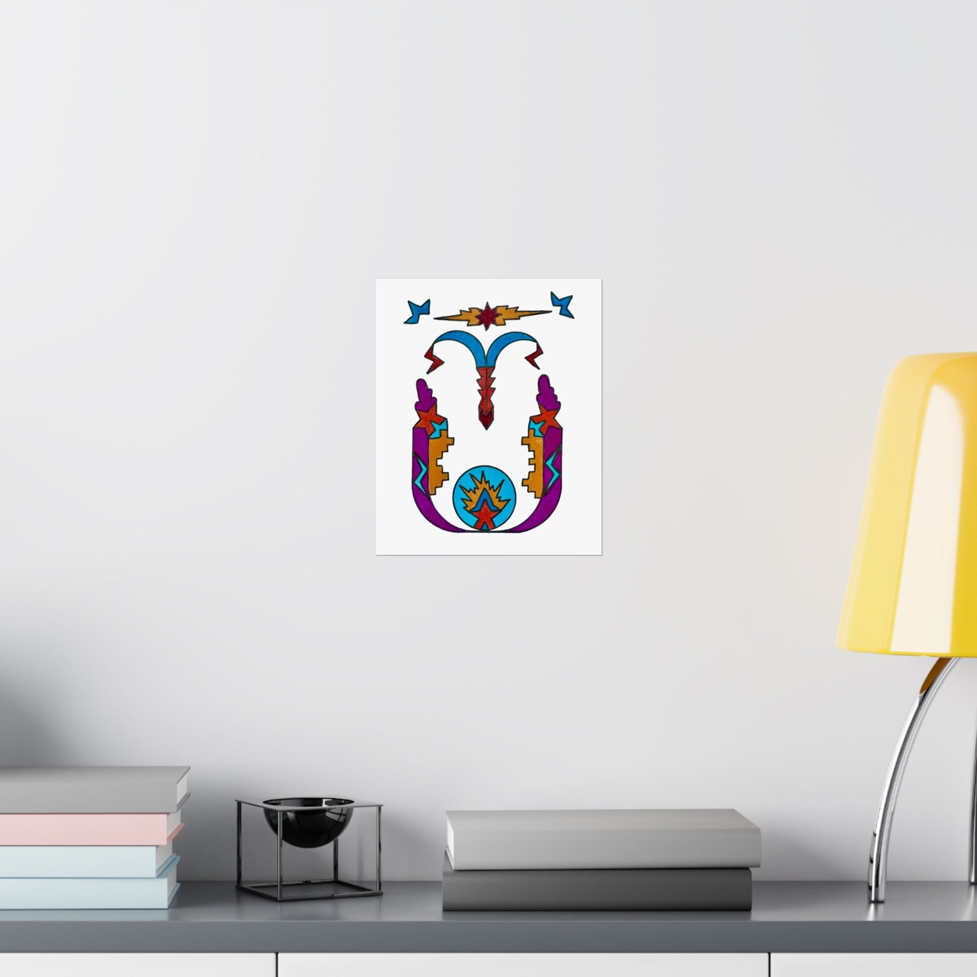 Aries Zodiac Sign Hand Drawn Pop Art Deco Geometric Abstract Matte Vertical Posters - POP DECO