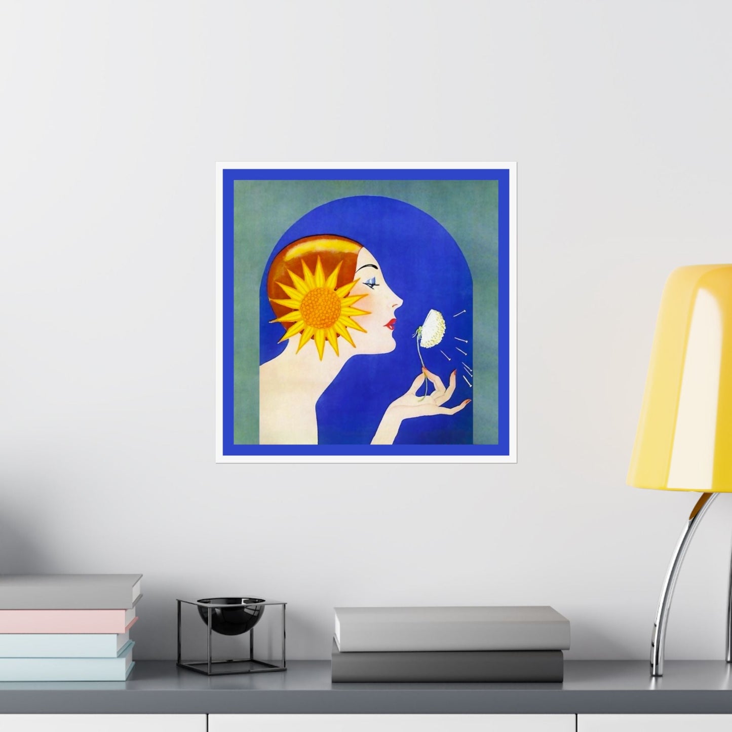 Art Deco Flapper Profile Matte Vertical Poster For Gallery Wall - POP DECO