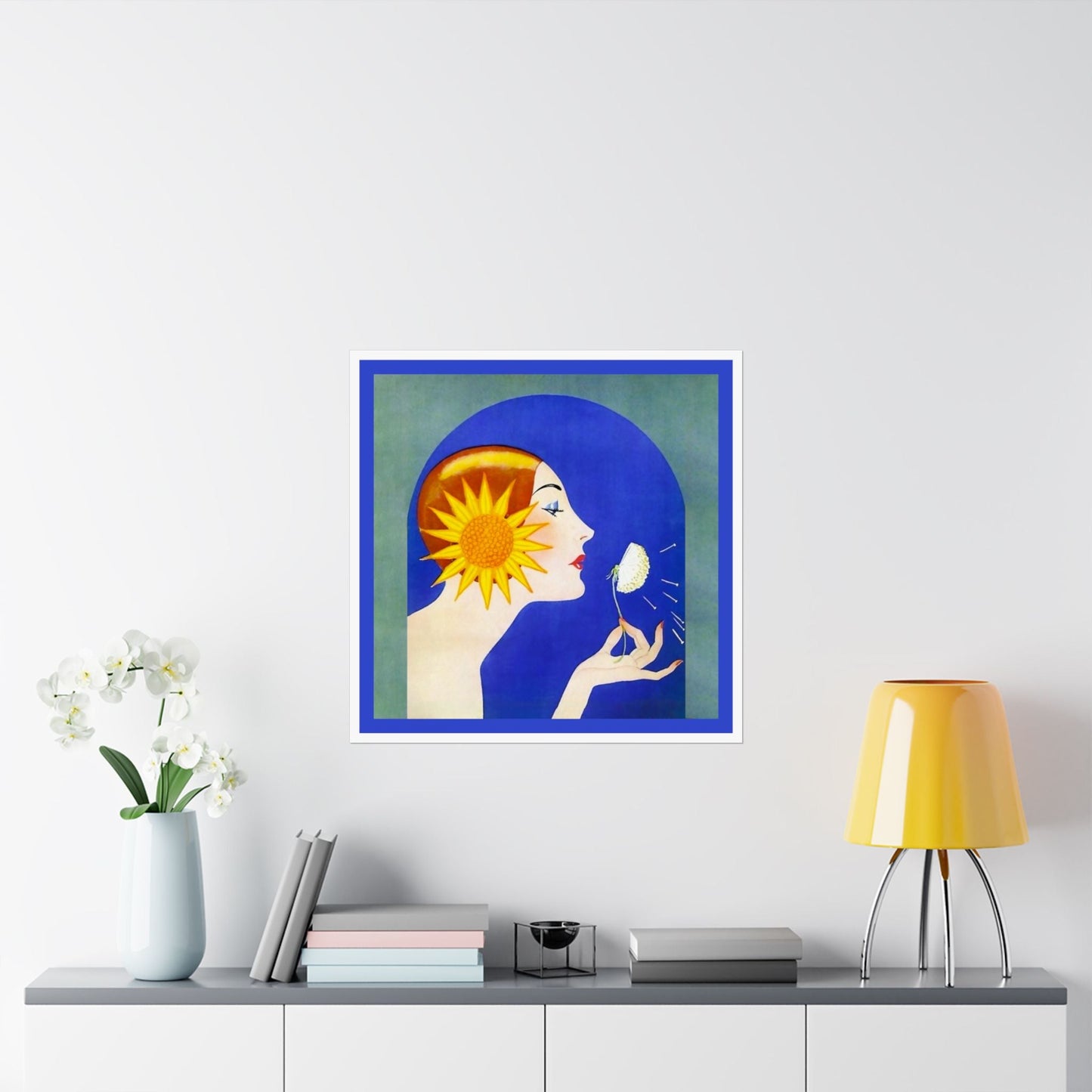 Art Deco Flapper Profile Matte Vertical Poster For Gallery Wall - POP DECO