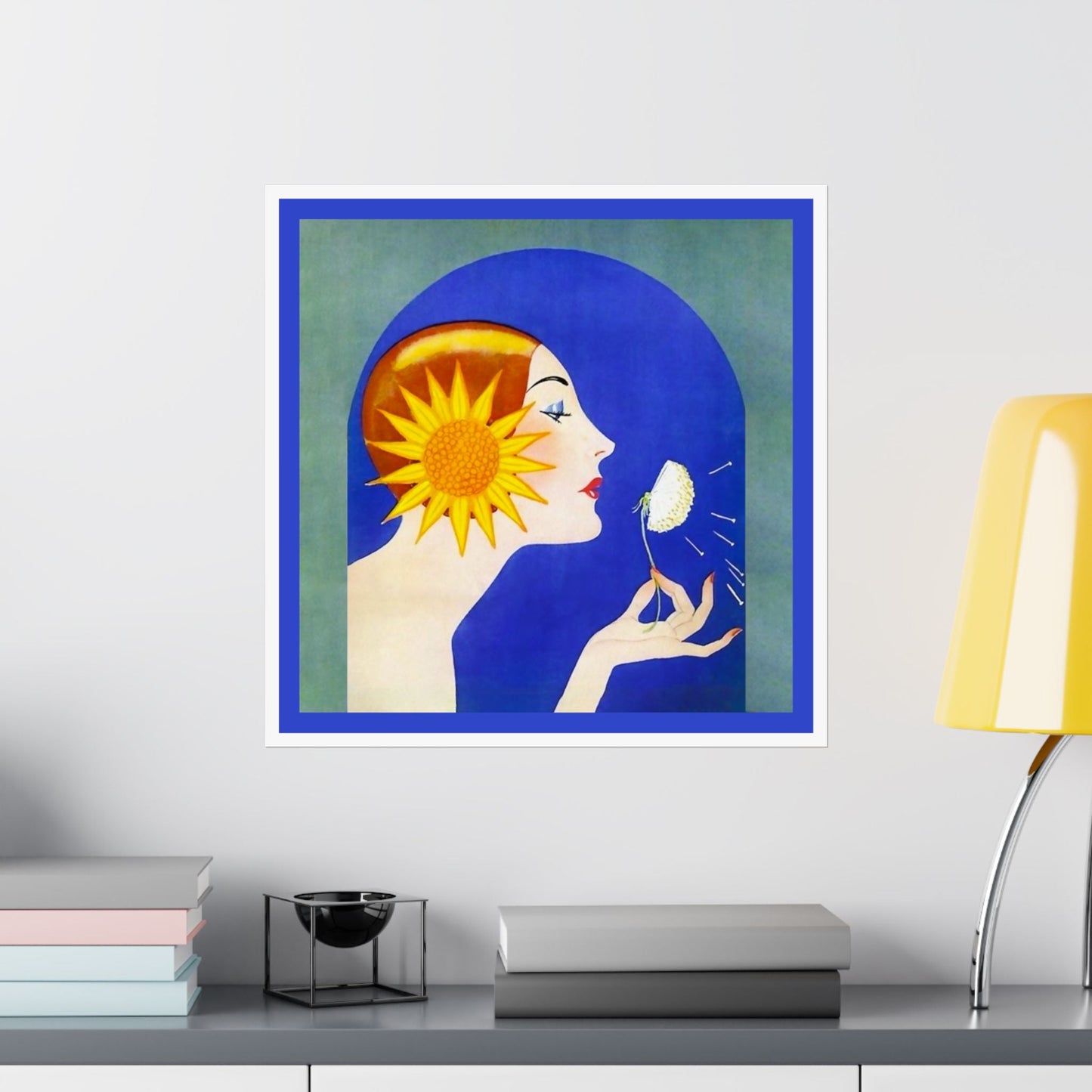 Art Deco Flapper Profile Matte Vertical Poster For Gallery Wall - POP DECO