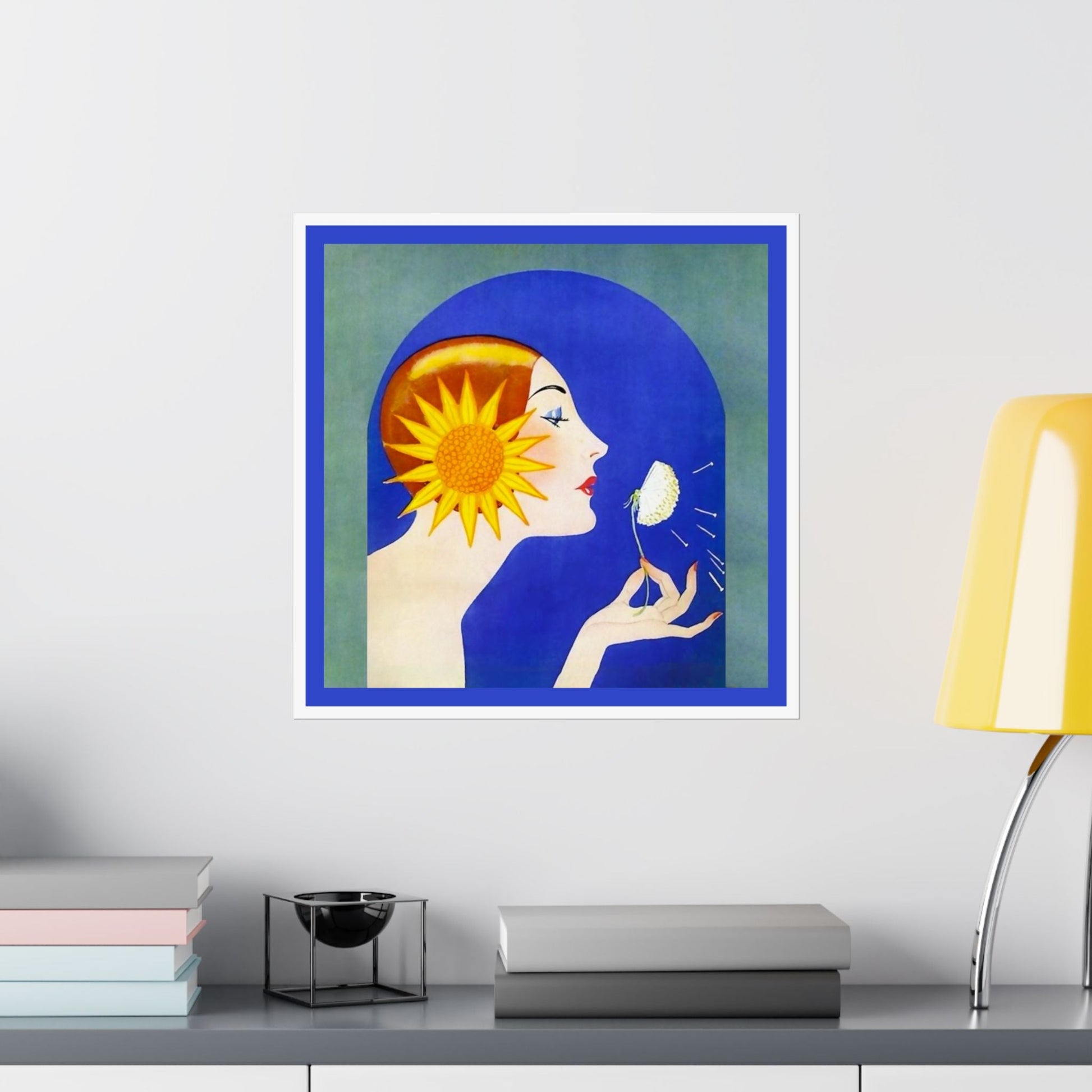 Art Deco Flapper Profile Matte Vertical Poster For Gallery Wall - POP DECO