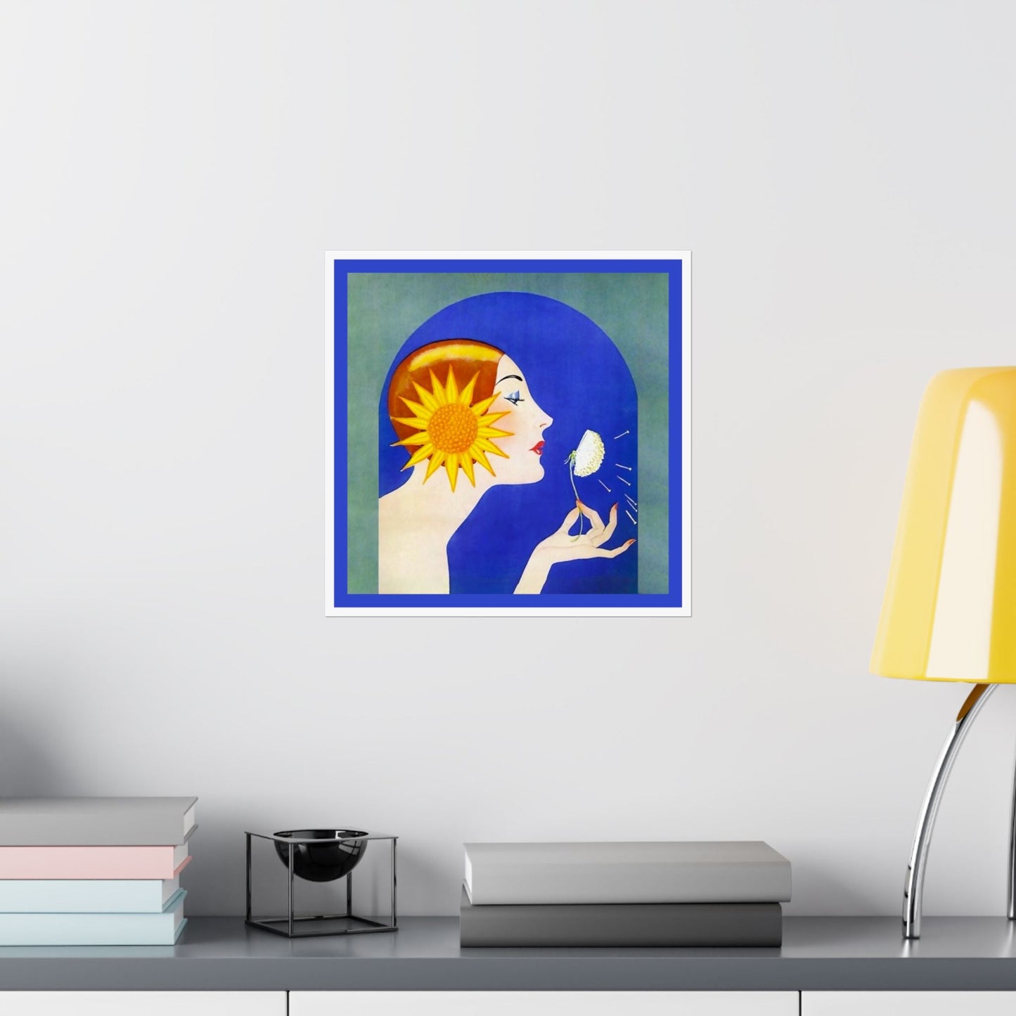 Art Deco Flapper Profile Matte Vertical Poster For Gallery Wall - POP DECO