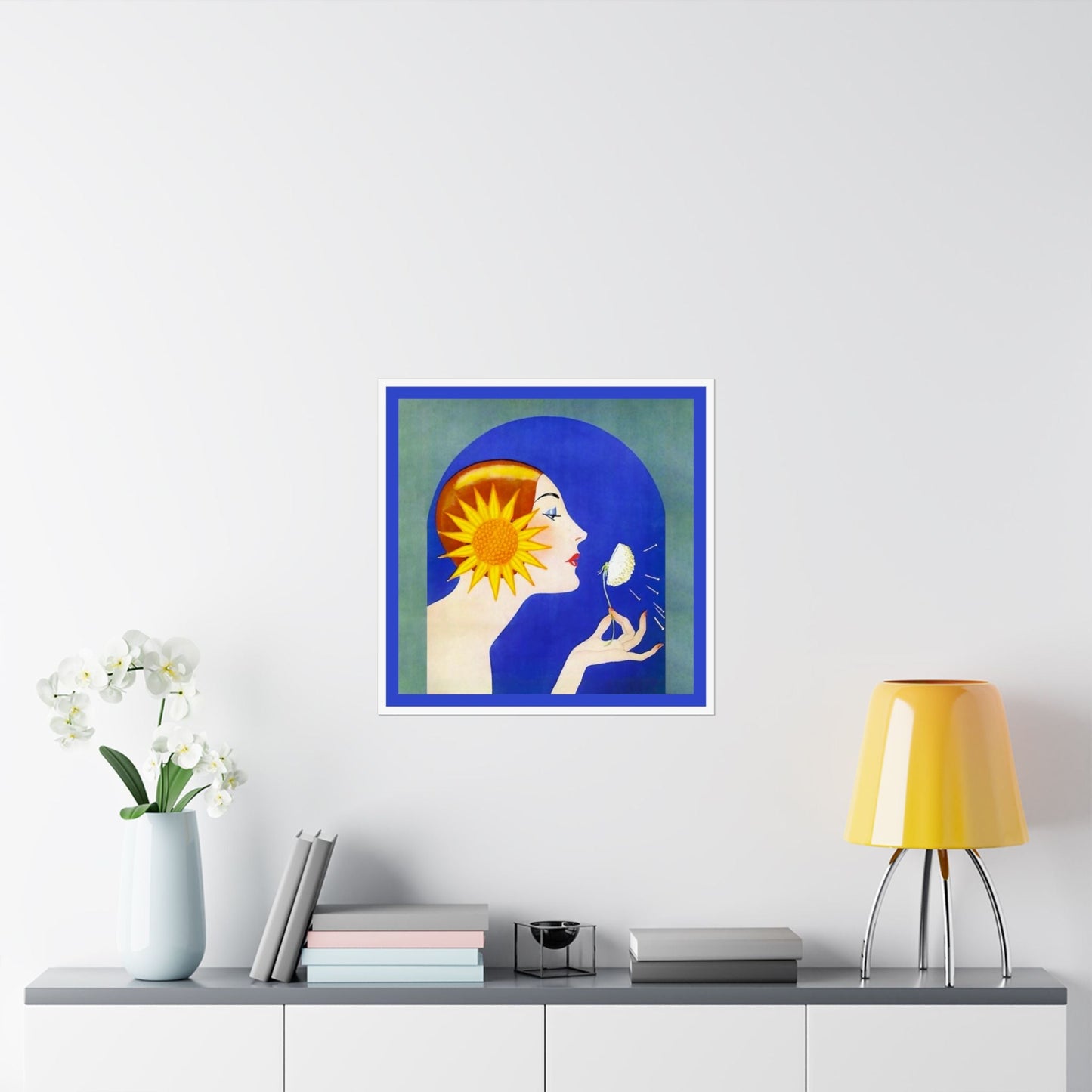 Art Deco Flapper Profile Matte Vertical Poster For Gallery Wall - POP DECO