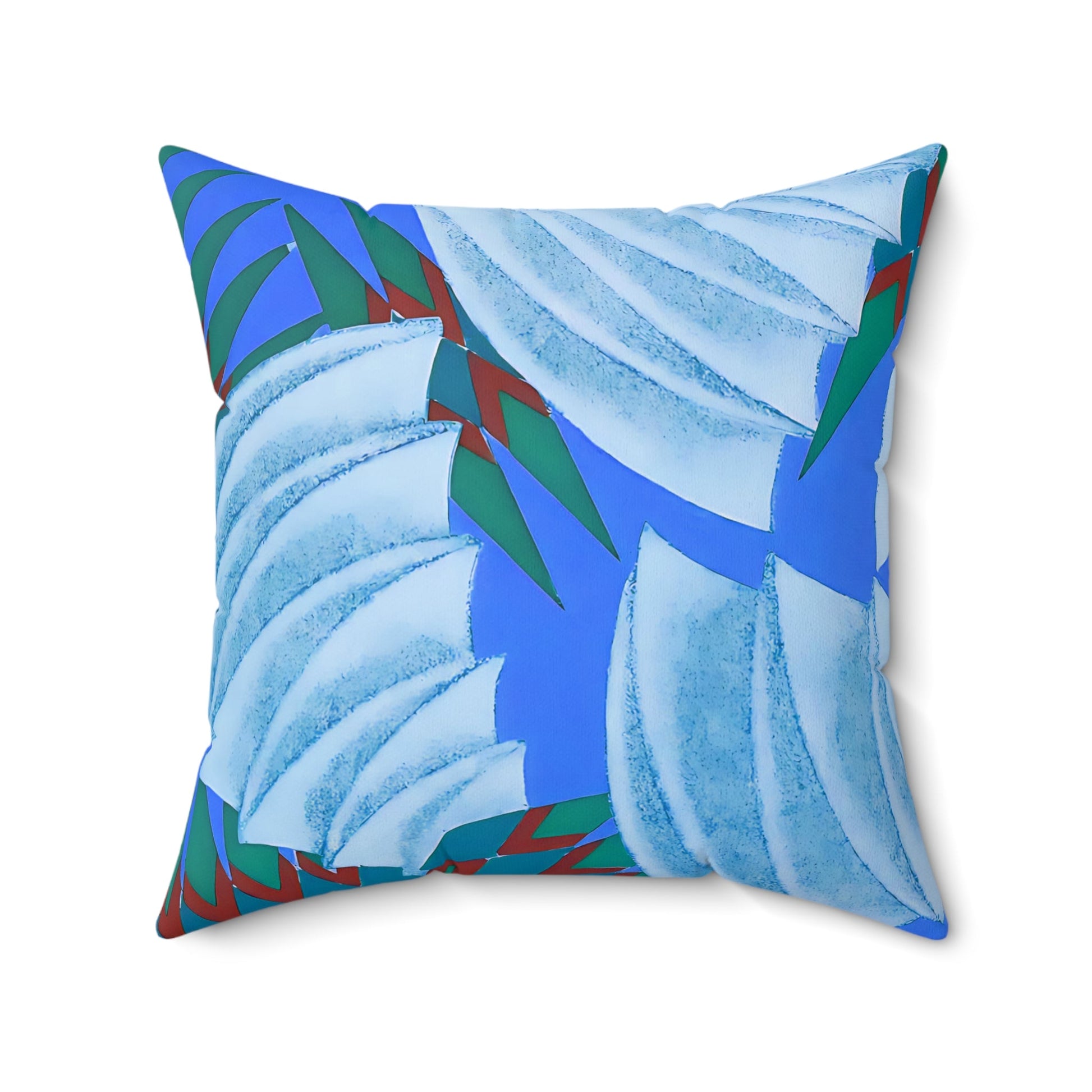 Art Deco Prismes Abstract Blue Throw Pillow - POP DECO