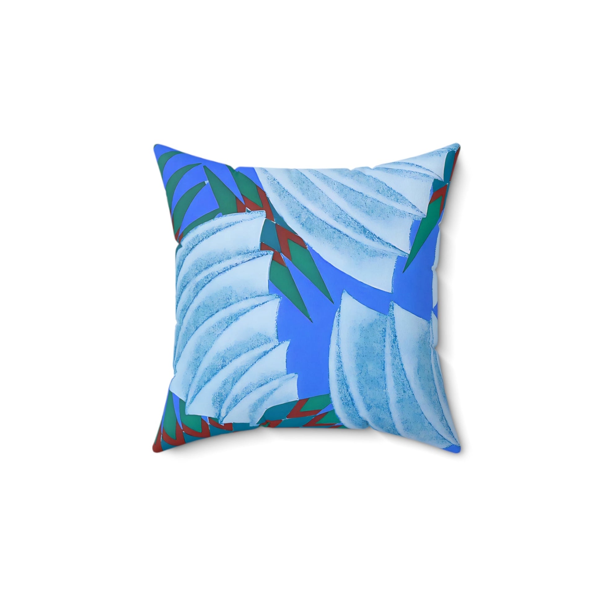 Art Deco Prismes Abstract Blue Throw Pillow - POP DECO