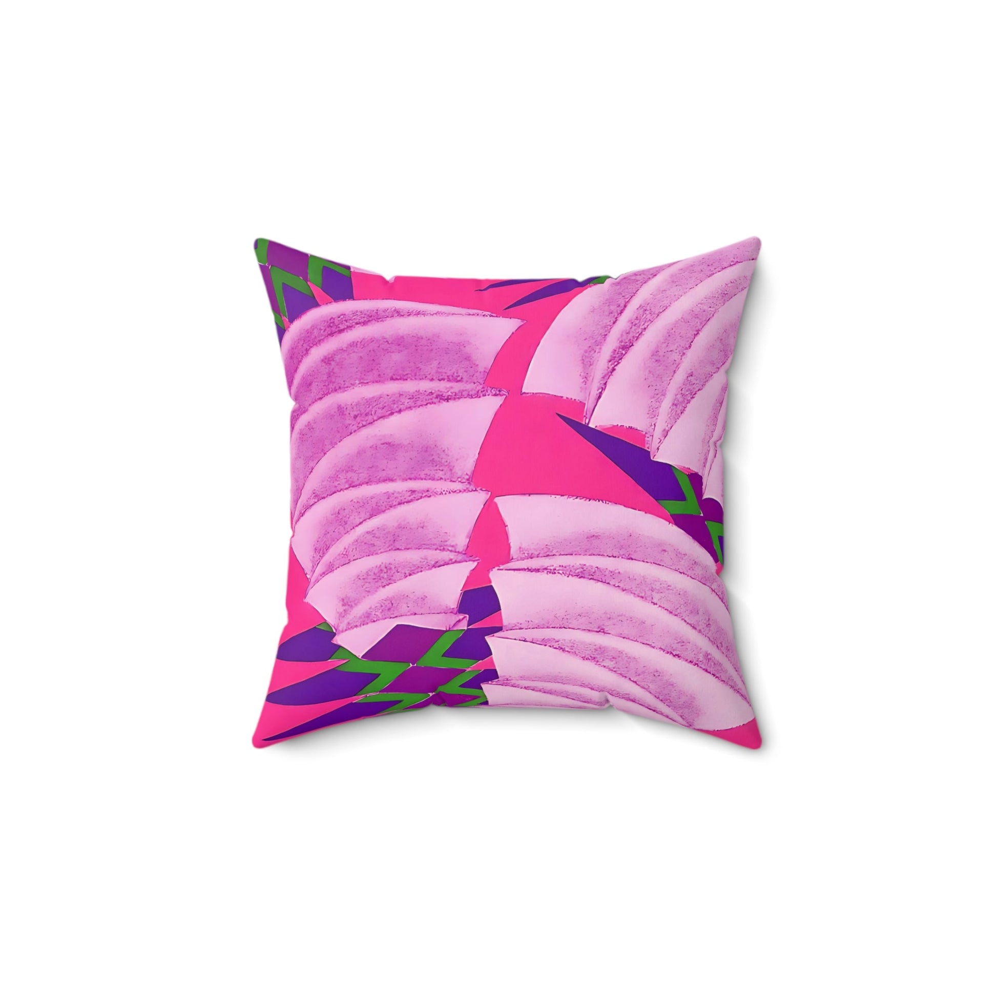 Art Deco Prismes Abstract Hot Pink Throw Pillow - POP DECO