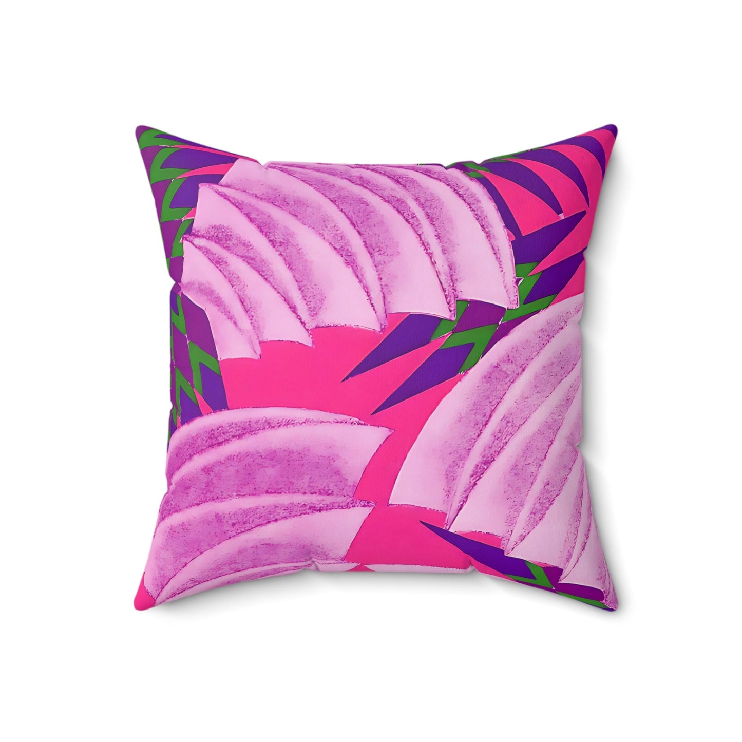 Art Deco Prismes Abstract Hot Pink Throw Pillow - POP DECO