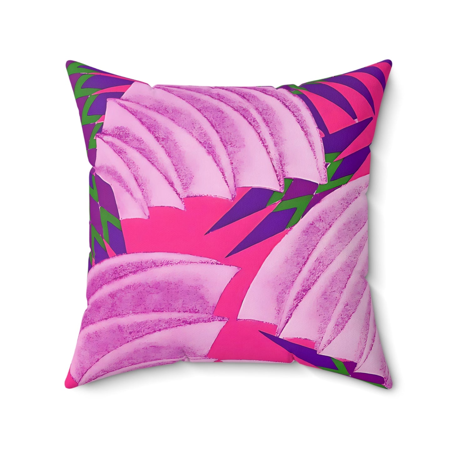 Art Deco Prismes Abstract Hot Pink Throw Pillow - POP DECO