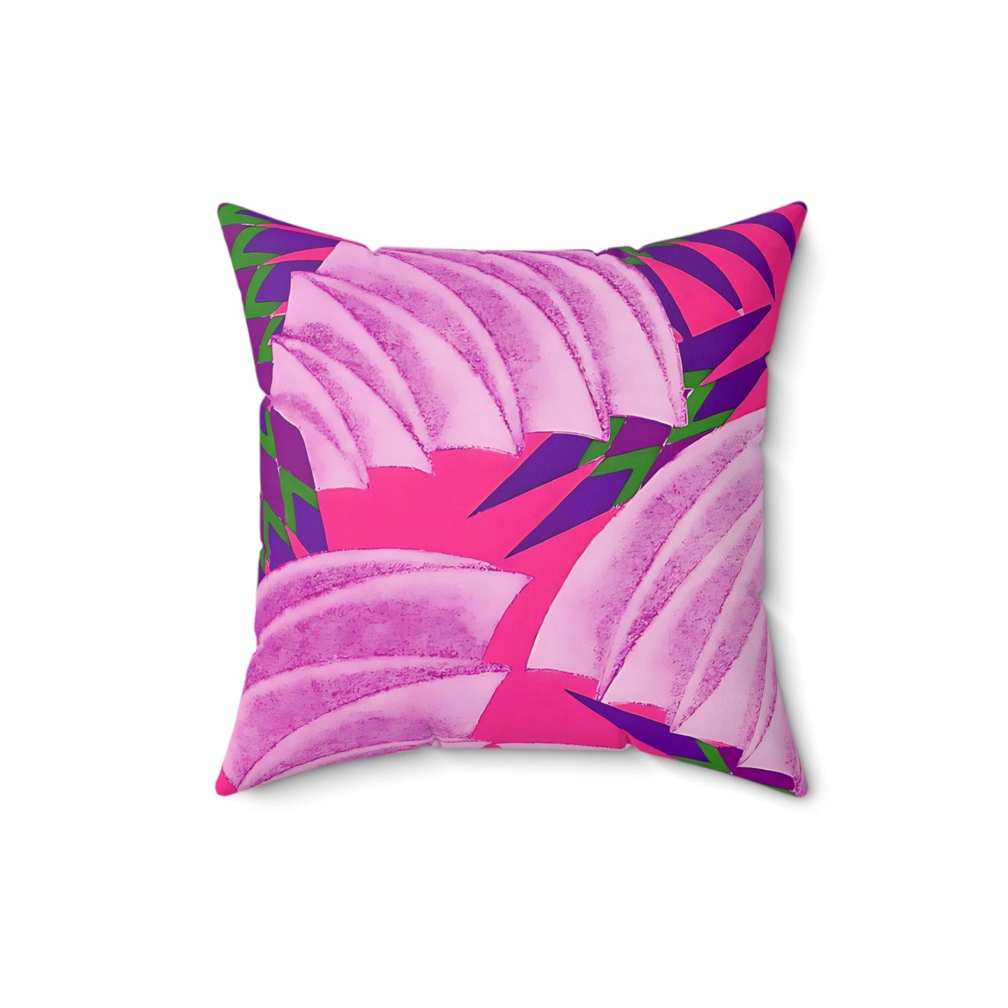 Art Deco Prismes Abstract Hot Pink Throw Pillow - POP DECO