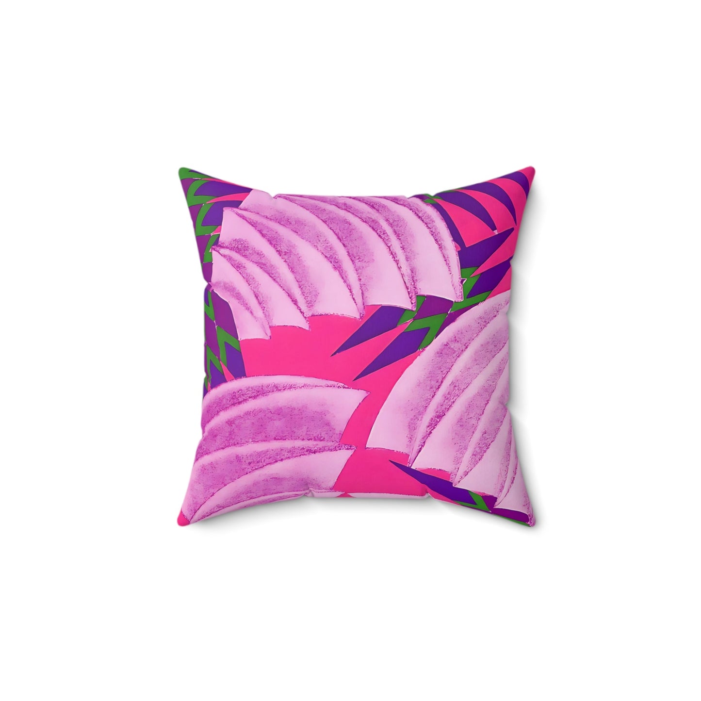 Art Deco Prismes Abstract Hot Pink Throw Pillow - POP DECO